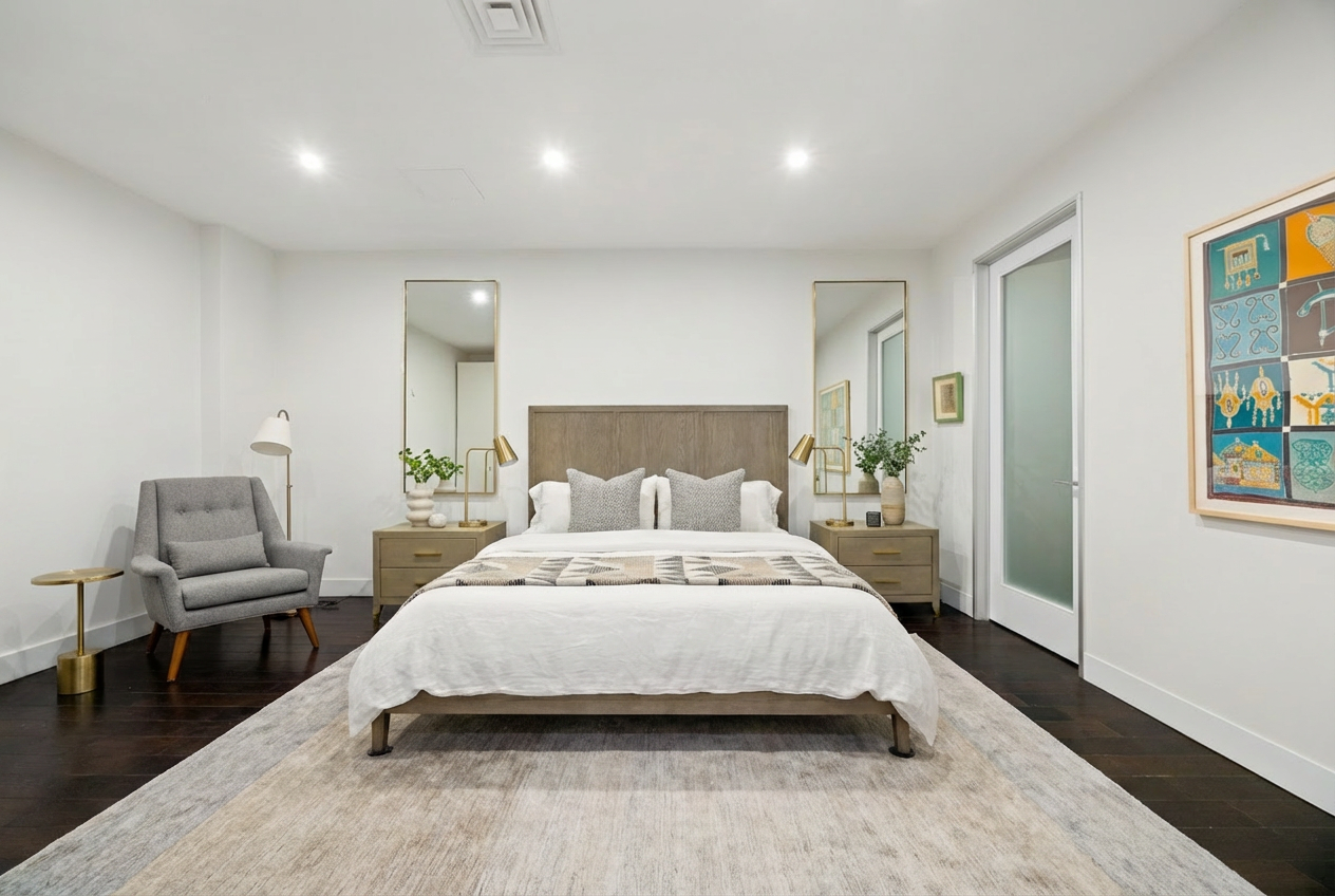 111 Fulton Street, Unit 824 Manhattan, NY 10038 - Photo 7 of 35 a large bedroom with a bed and window