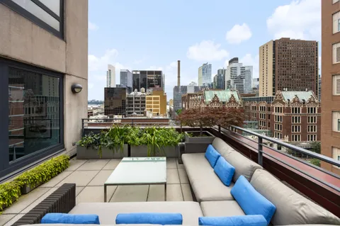 a view of balcony with patio