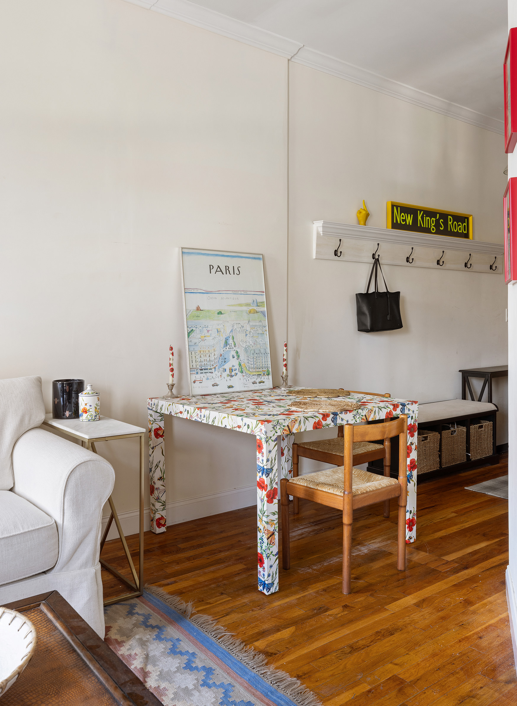 244 West 4th Street, Unit 5D Manhattan, NY 10014 - Photo 3 of 7 a storage room with wooden floor and furniture