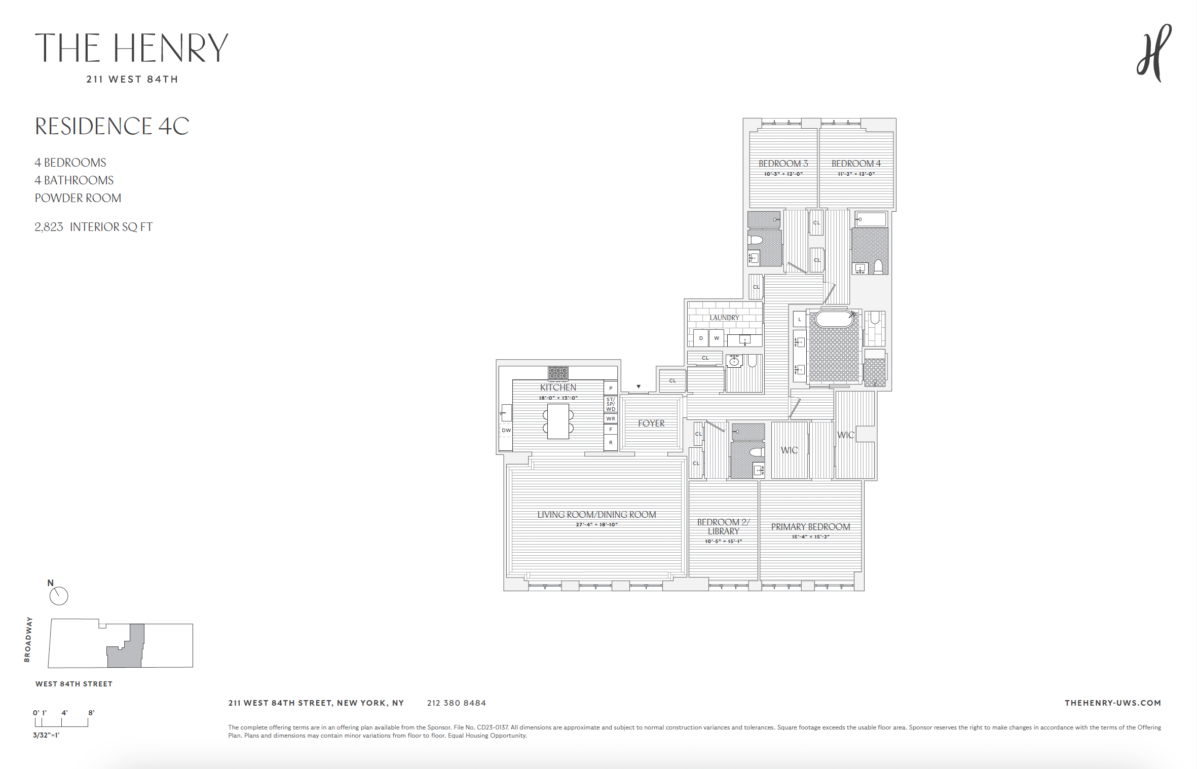 211 West 84th Street, Unit 4C Manhattan, NY 10024 - Photo 28 of 28 a picture of a floor plan