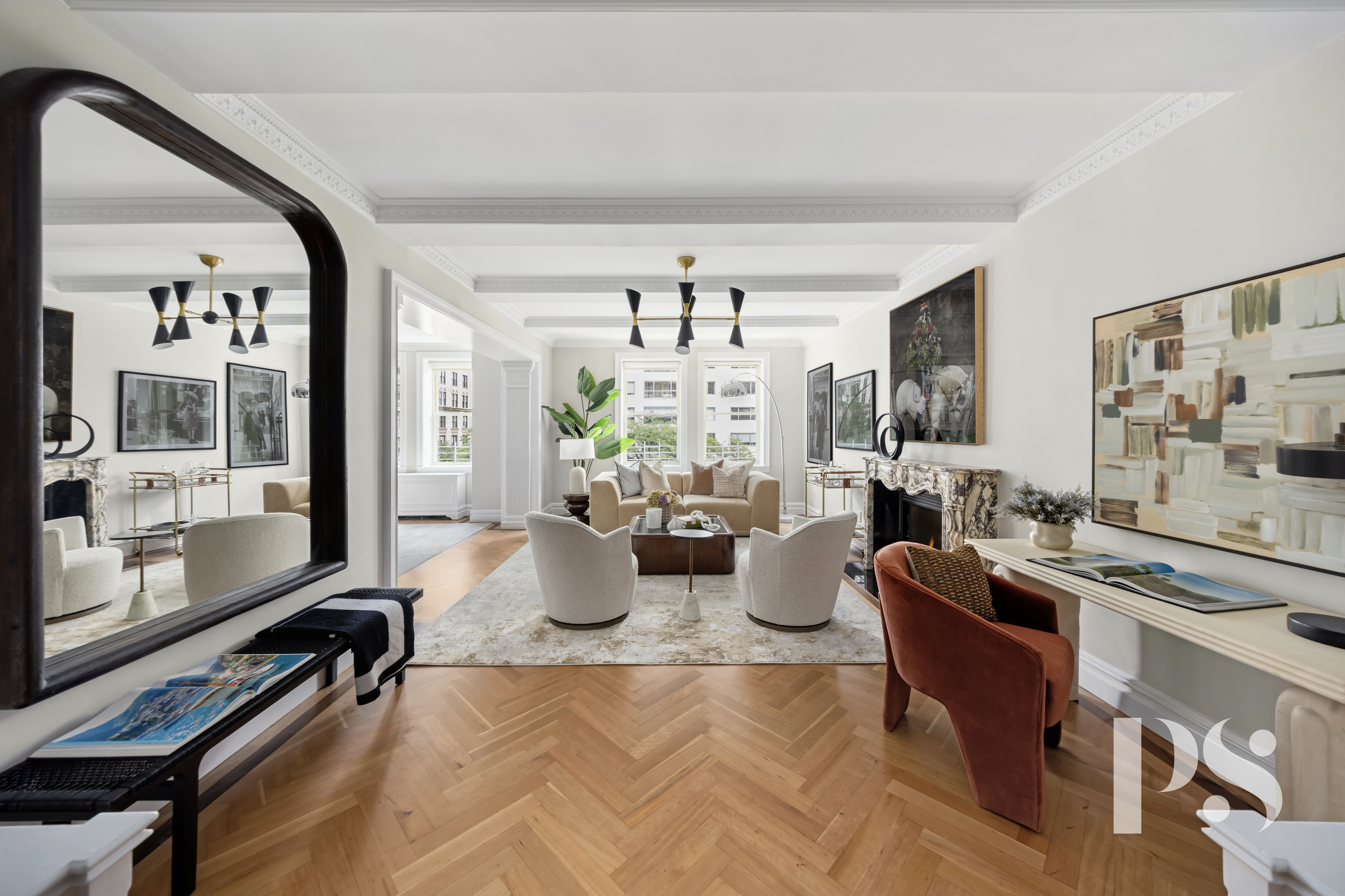 610 Park Avenue, Unit 4B Manhattan, NY 10065 - Photo 6 of 22 a view of a dining room with furniture a potted plant and wooden floor
