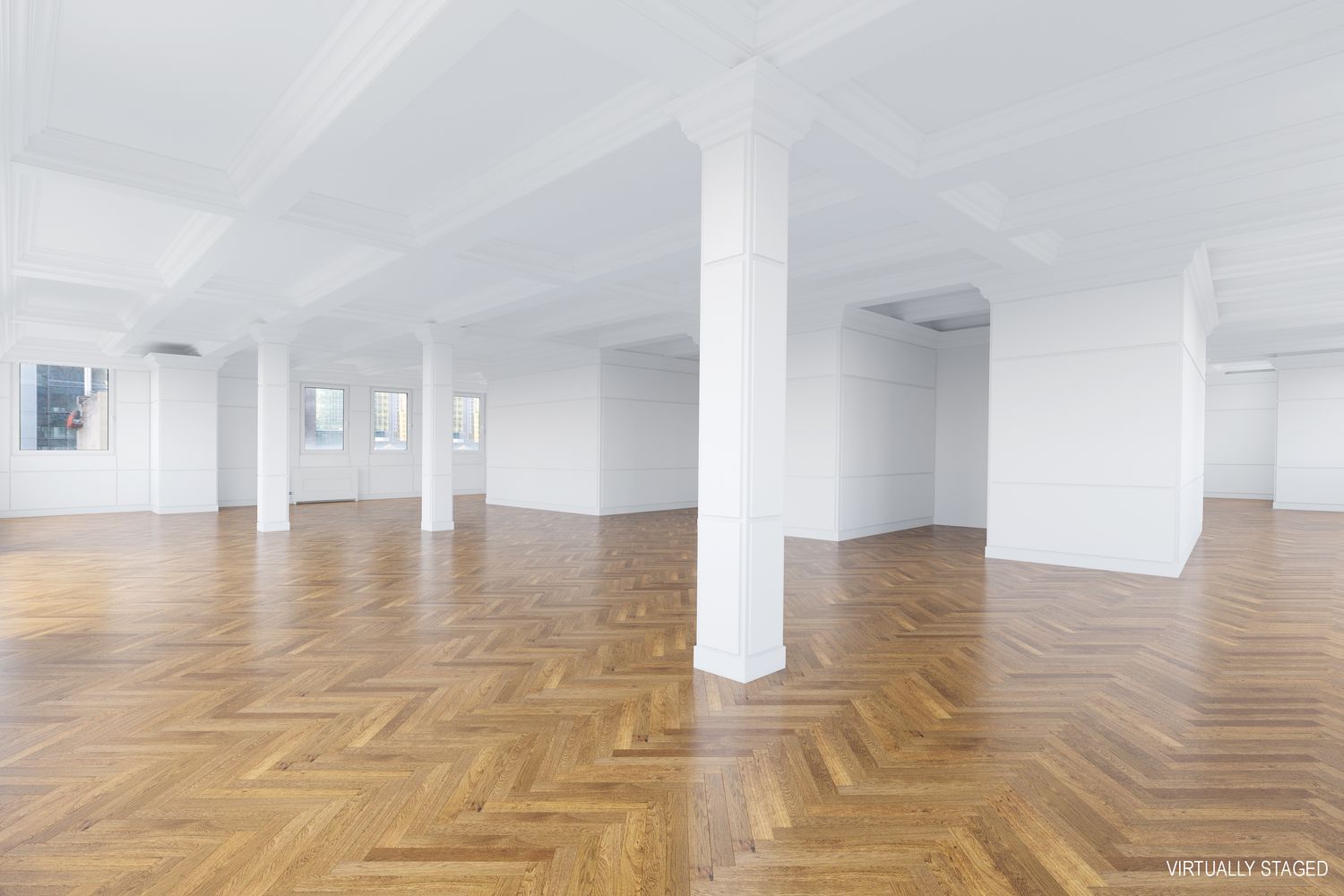 465 Park Avenue, Unit 25EW Manhattan, NY 10022 - Photo 5 of 9 a view of empty room with wooden floor and windows