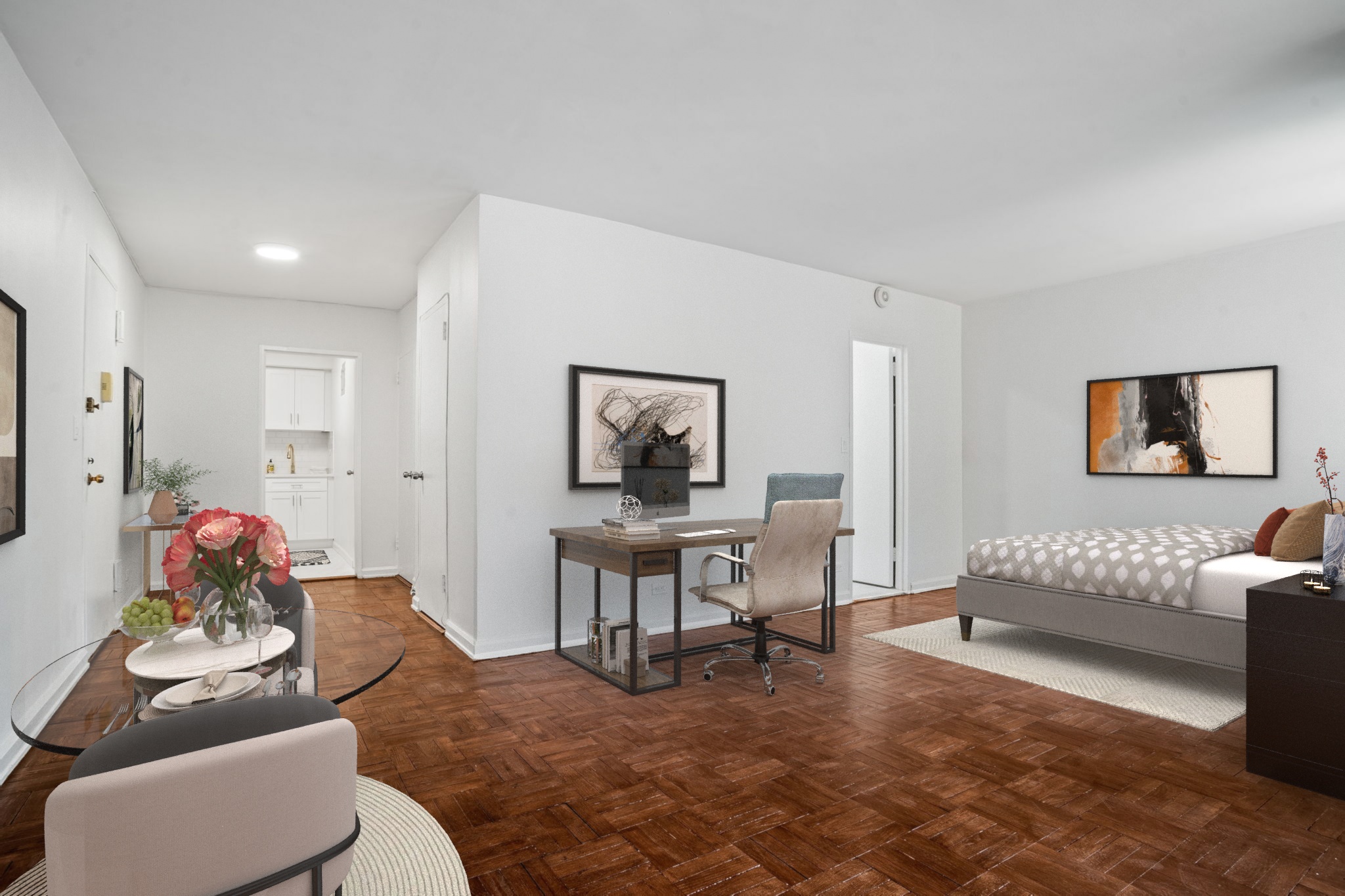 150 East 61st Street, Unit 8B Manhattan, NY 10065 - Photo 13 of 30 a living room with furniture and a table