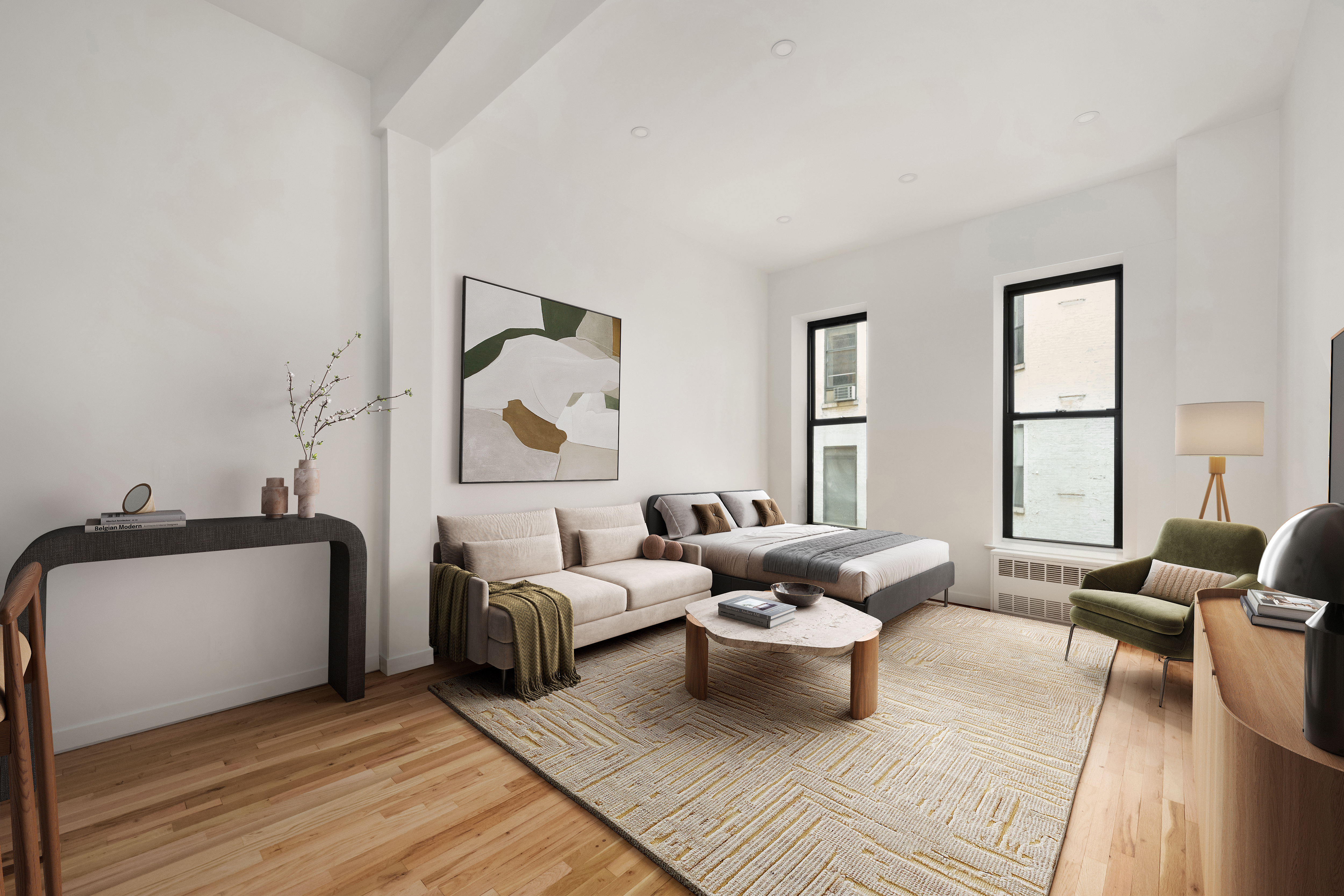 23 East 10th Street, Unit 3F Manhattan, NY 10003 - Photo 7 of 18 a living room with furniture and a window