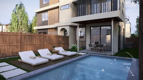 a view of a outdoor seating area with furniture