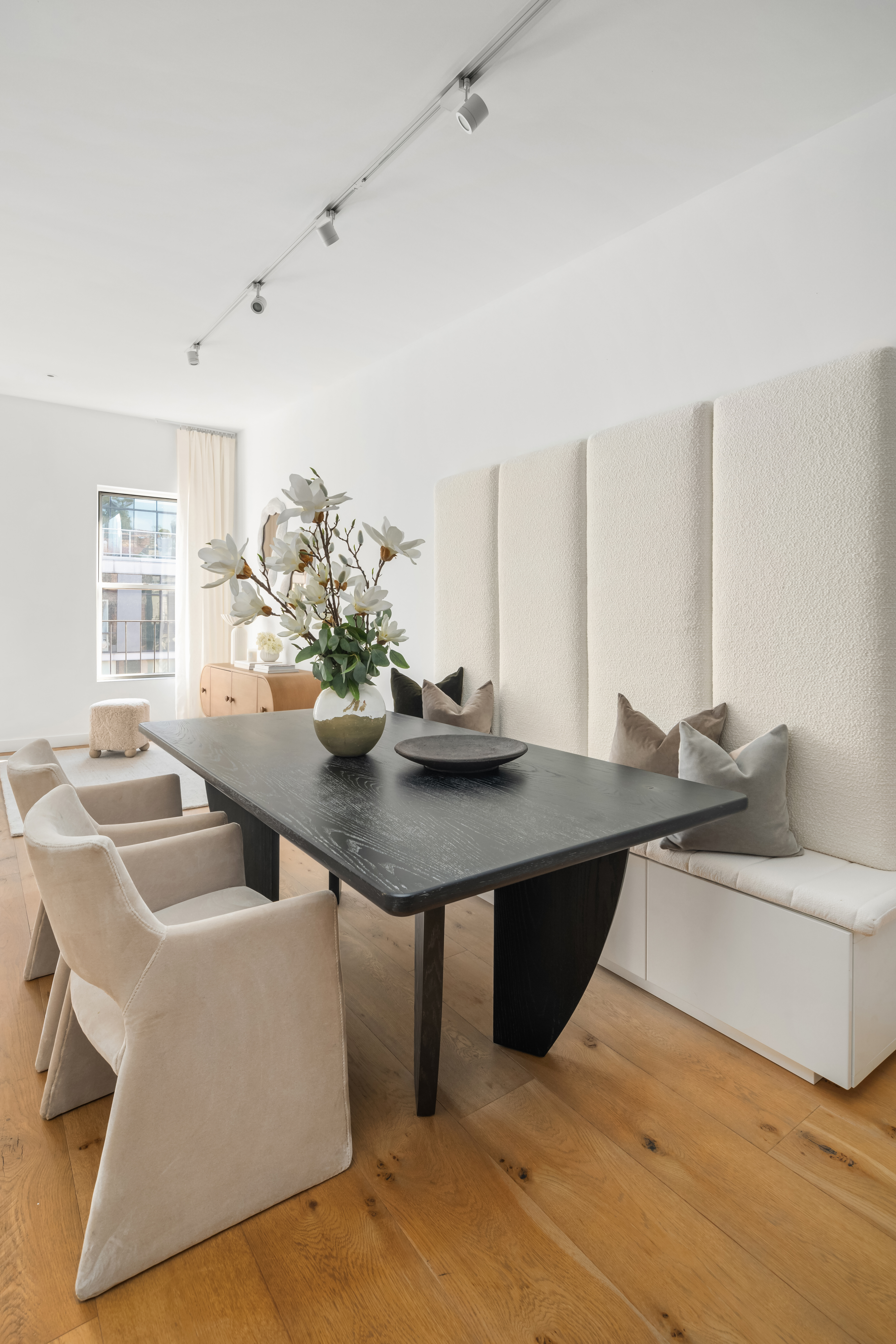 472 Greenwich Street, Unit PH Manhattan, NY 10013 - Photo 5 of 13 a view of a dining room with furniture and window