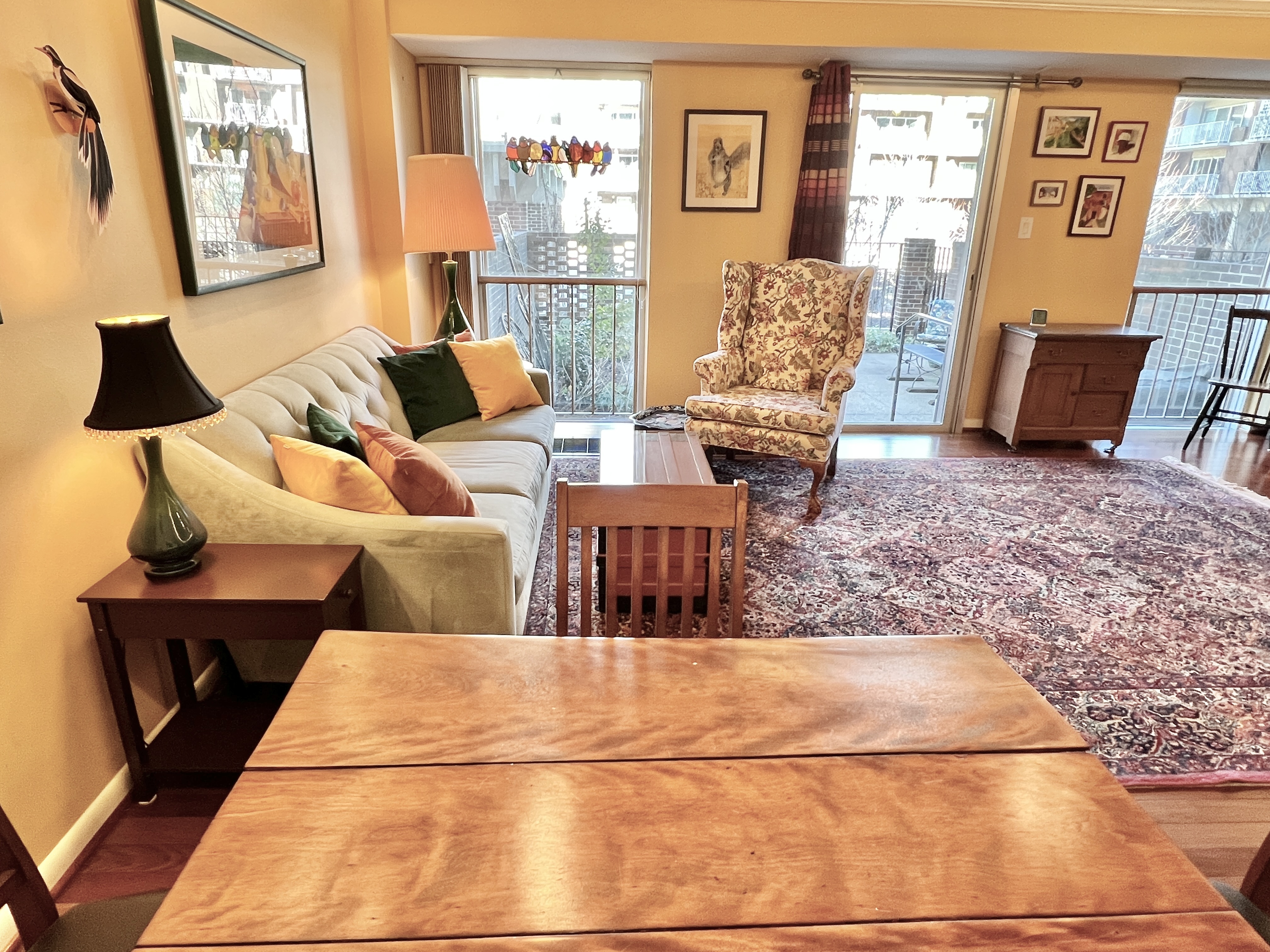 520 N Street Southwest, Unit S112 Washington, DC 20024 - Photo 7 of 40 a living room with furniture and wooden floor
