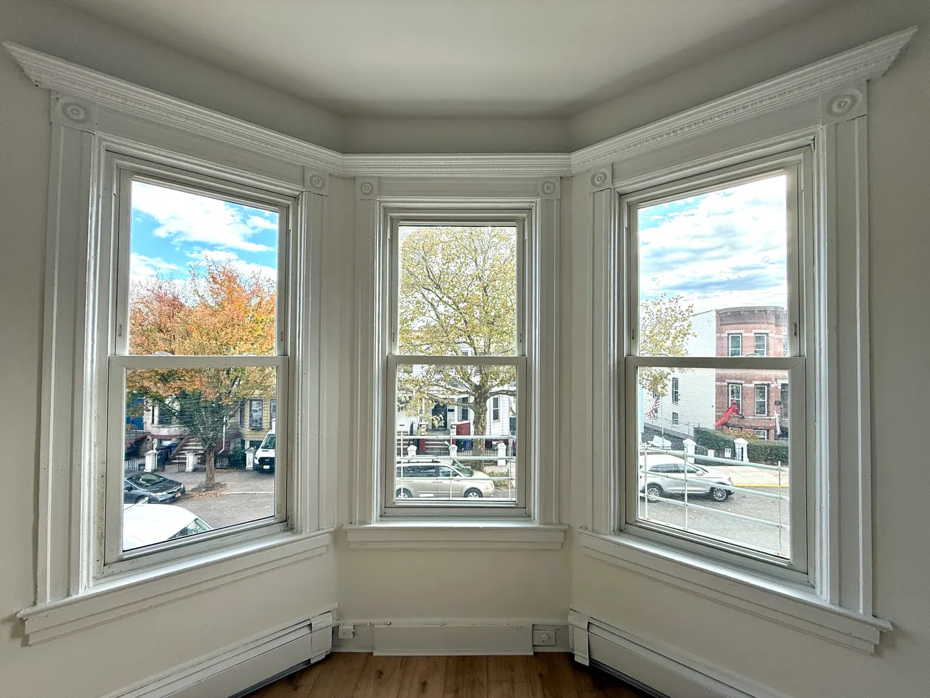 a view of an empty room and window