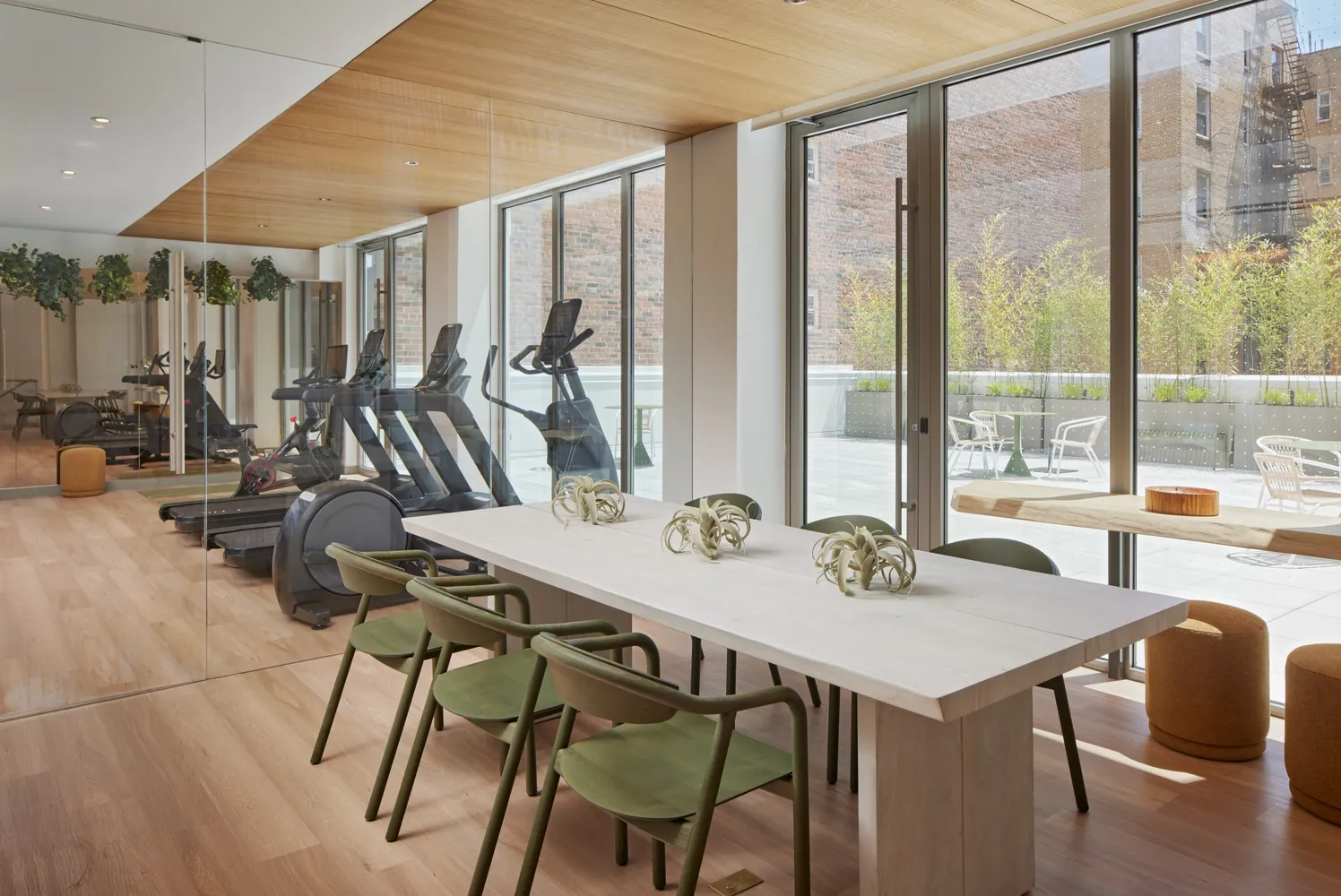 a view of kitchen with furniture and window