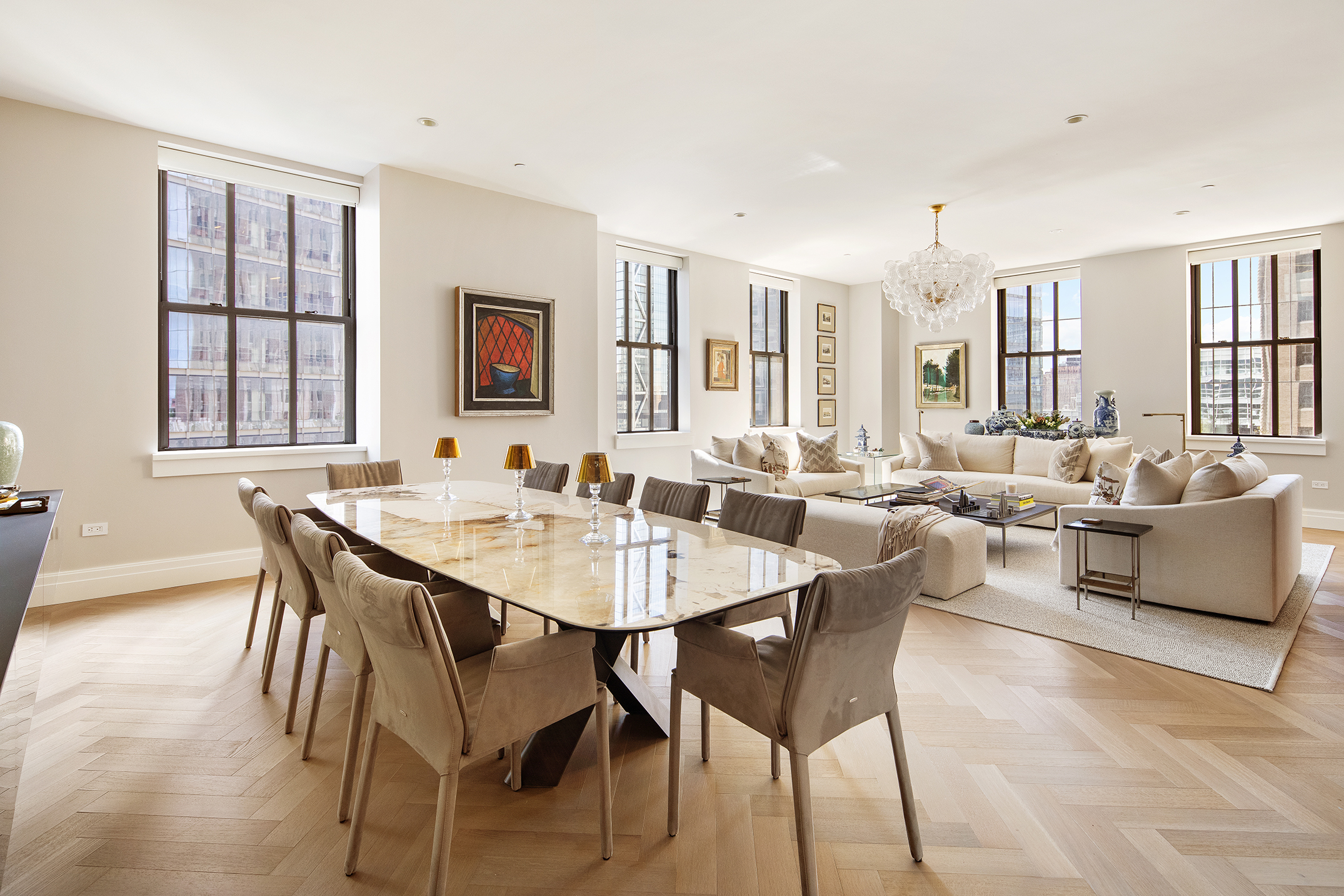 100 Barclay Street, Unit 20D Manhattan, NY 10007 - Photo 2 of 32 a view of a dining room with furniture and window