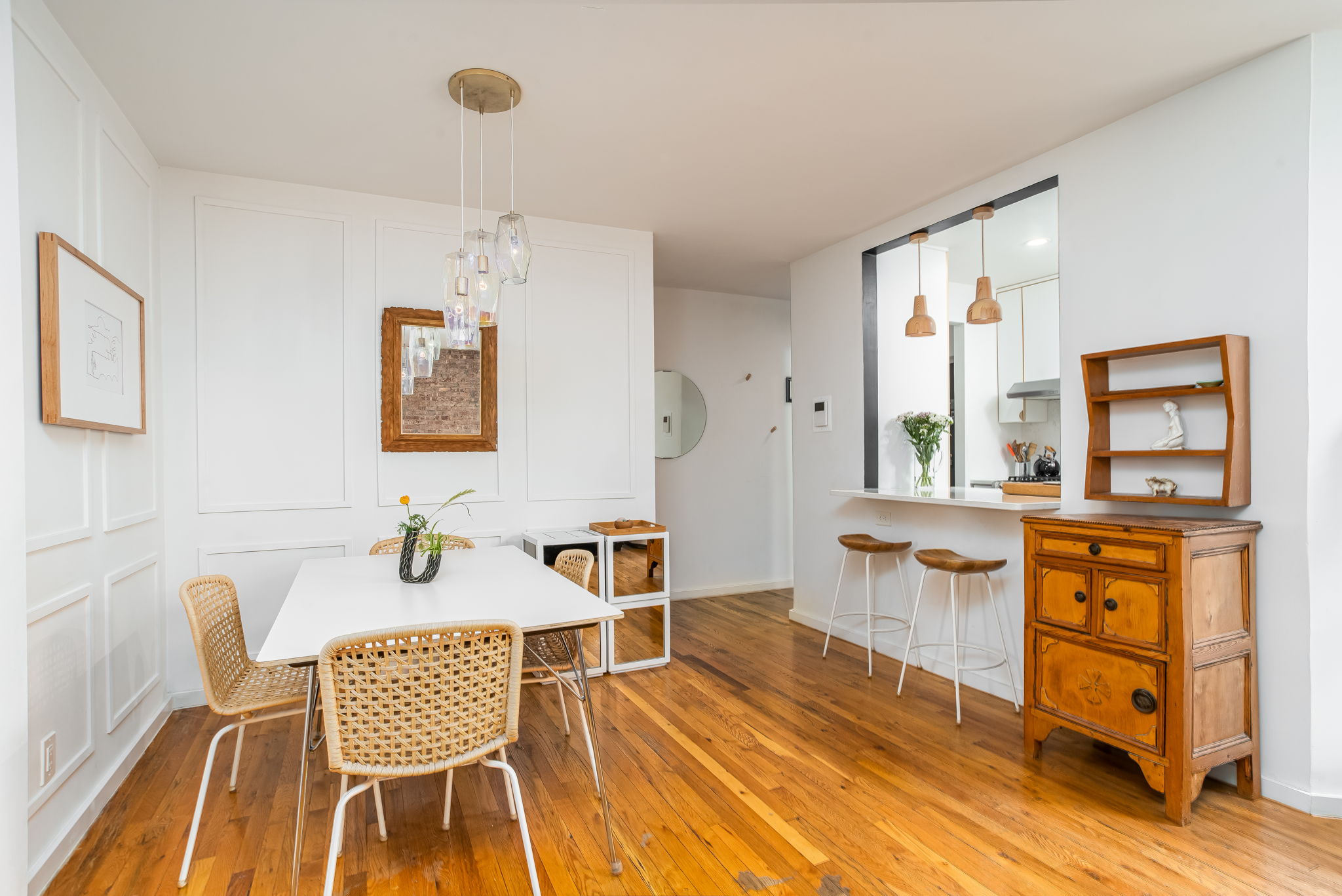 427 St Johns Place, Unit 2B Brooklyn, NY 11238 - Photo 3 of 11 a dining room with wooden floor and furniture
