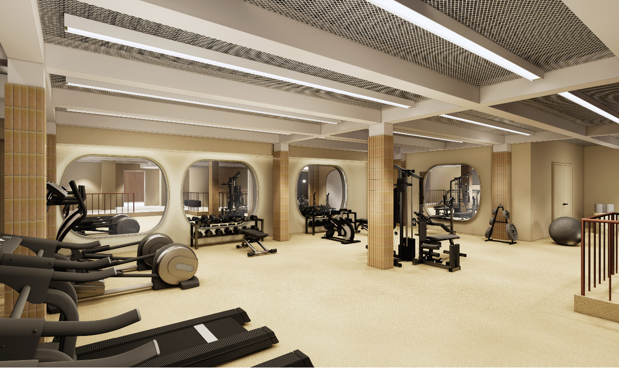 194 East 2nd Street, Unit 5L Manhattan, NY 10009 - Photo 10 of 12 a room with gym equipment