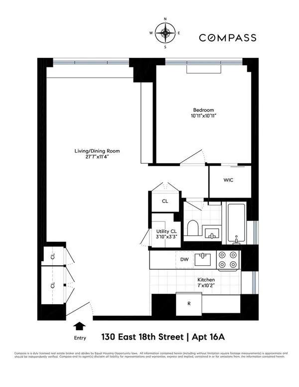 $865,000 | 130 East 18th Street, Unit 16A | Gramercy