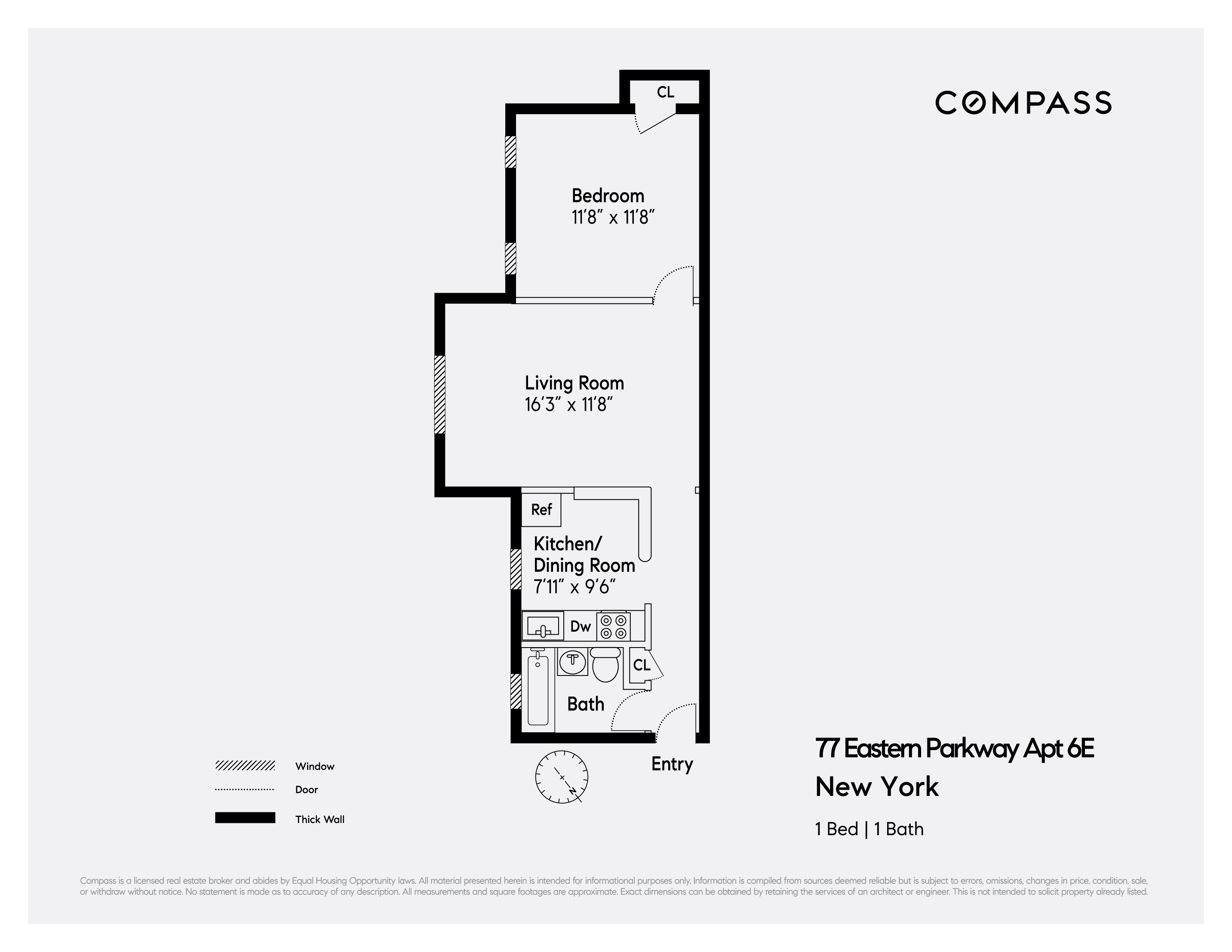 77 Eastern Parkway, Unit 5E Brooklyn, NY 11238 - Photo 7 of 7 a picture of a bench in a white house