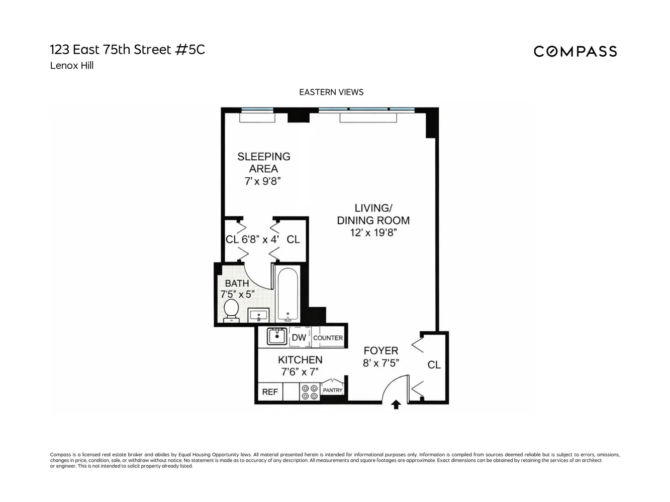 $565,000 | 123 East 75th Street, Unit 5C | Lenox Hill