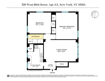 $1,175,000 | 328 West 86th Street, Unit 6A | Upper West Side