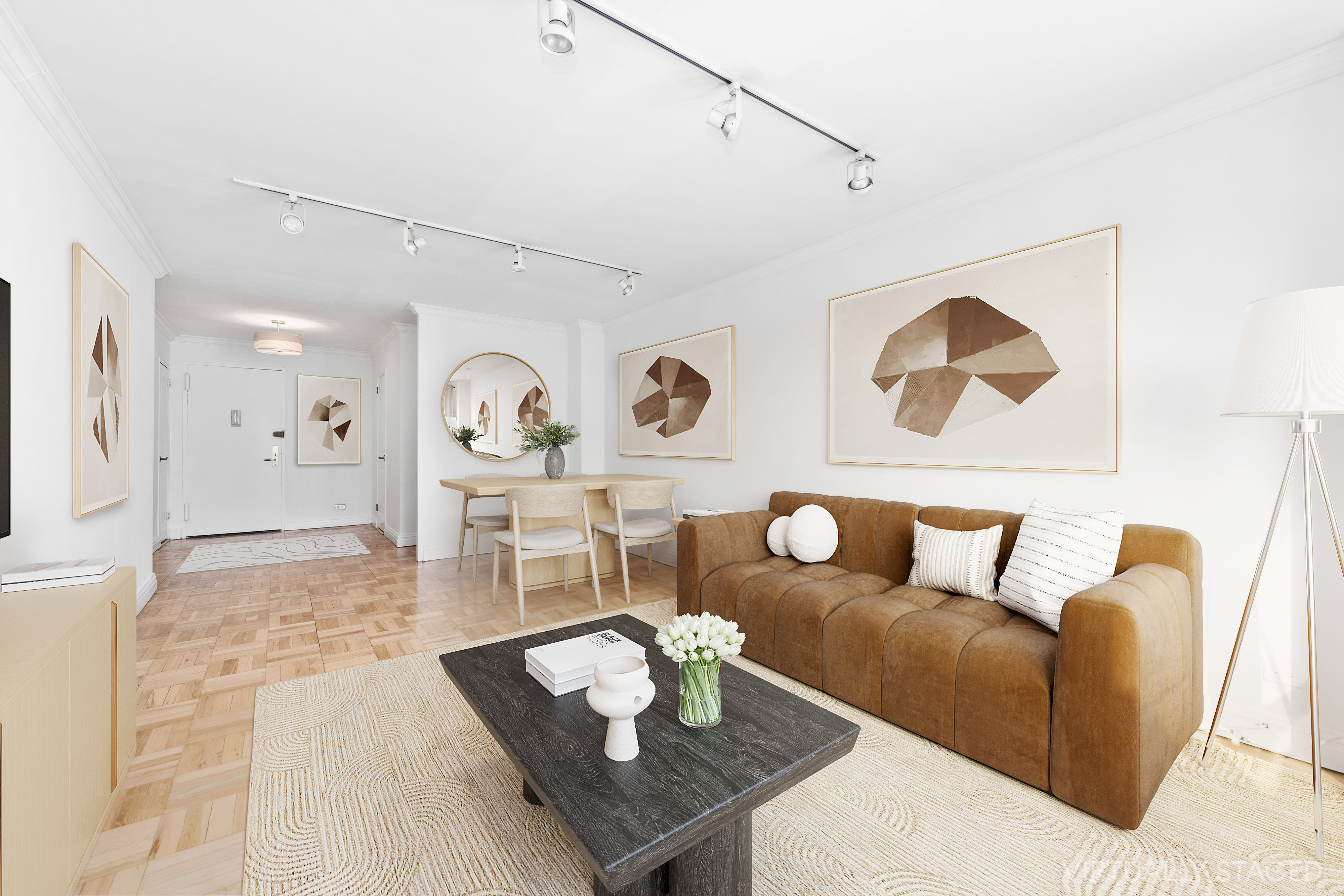 200 East 27th Street, Unit 2V Manhattan, NY 10016 - Photo 2 of 7 a living room with furniture and wooden floor