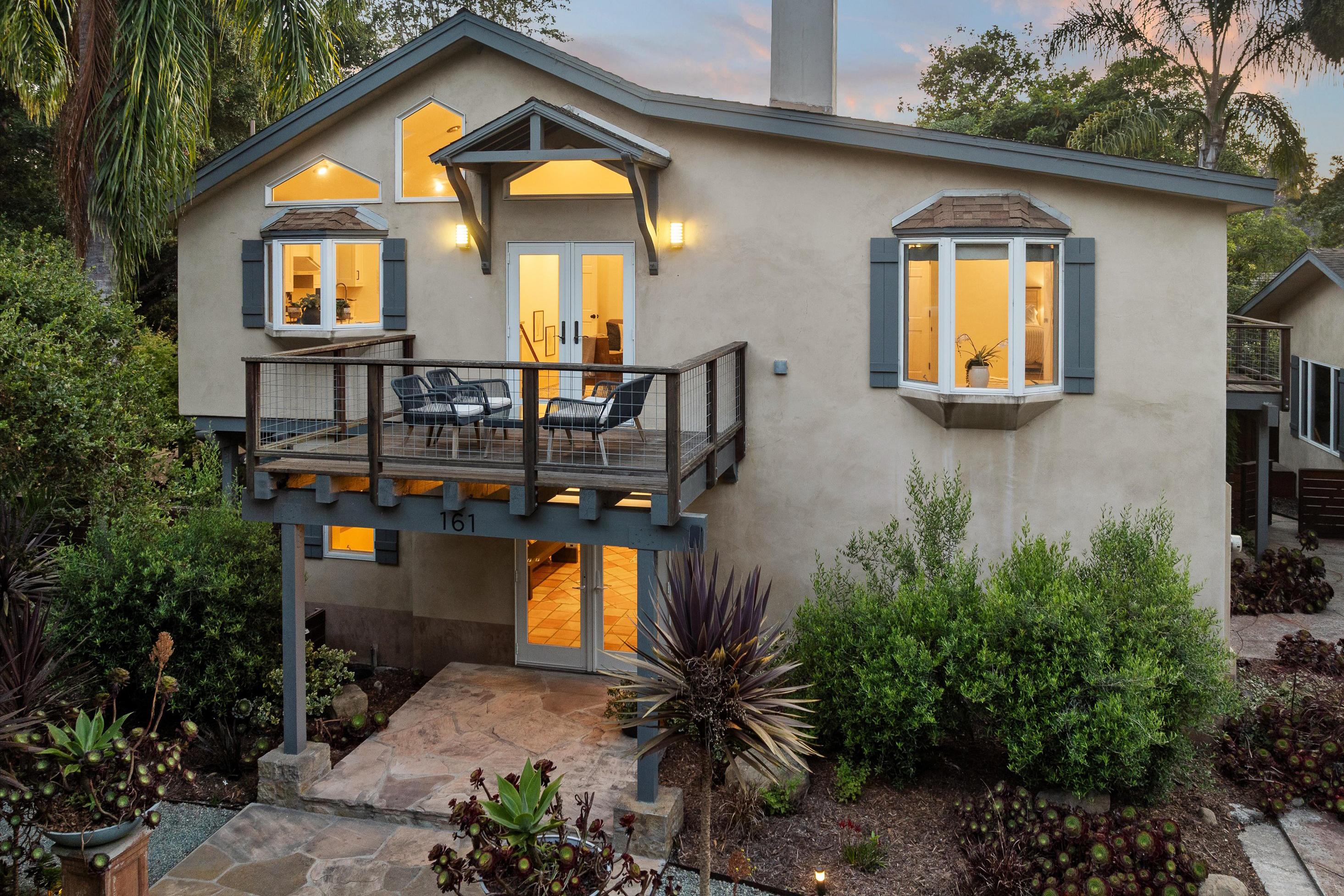 161 Loureyro Road Montecito, CA 93108 - Photo 38 of 52 a front view of a house with a yard