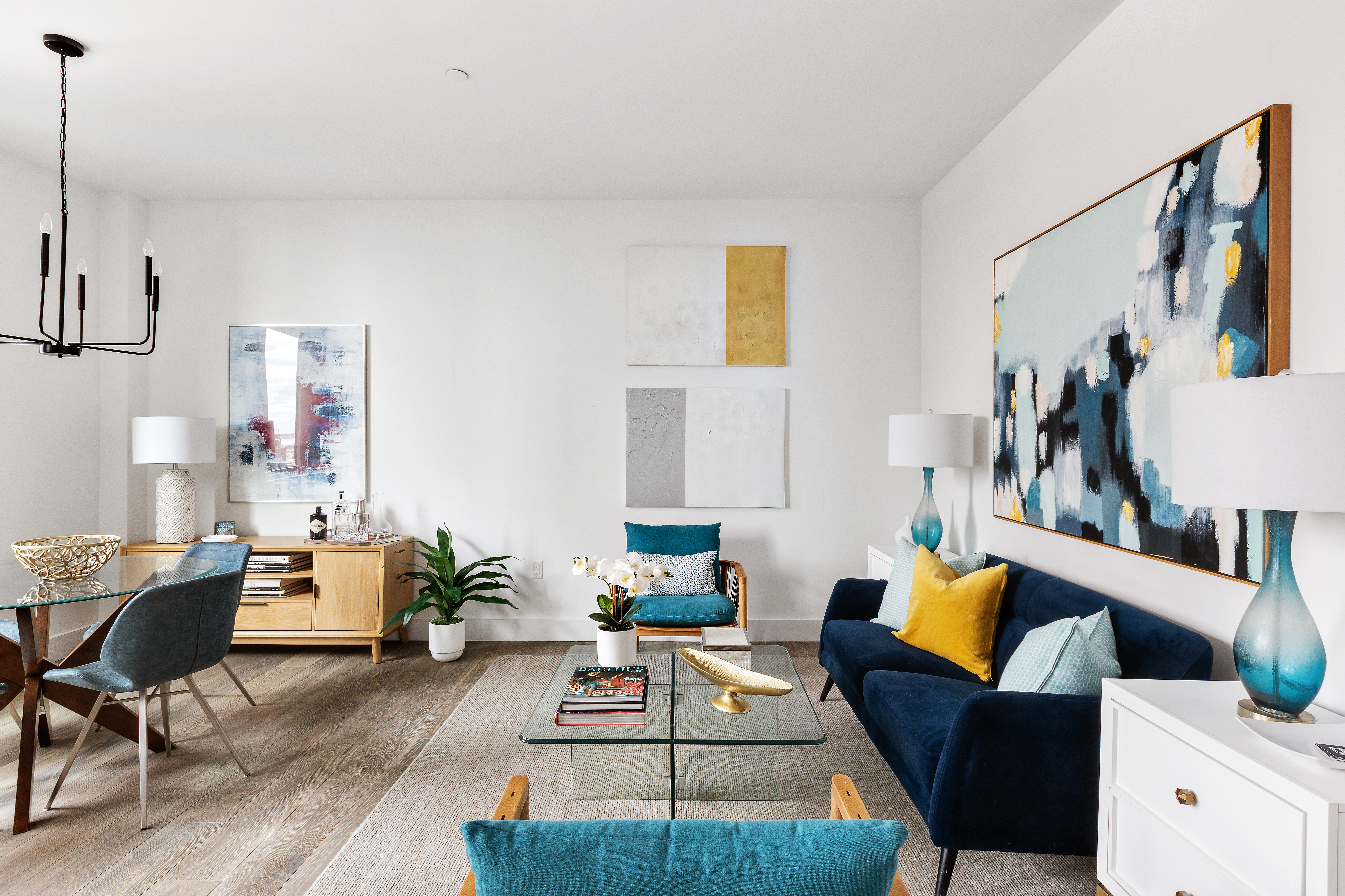 10 Nevins Street, Unit PHB Brooklyn, NY 11217 - Photo 2 of 15 a living room with furniture and wooden floor