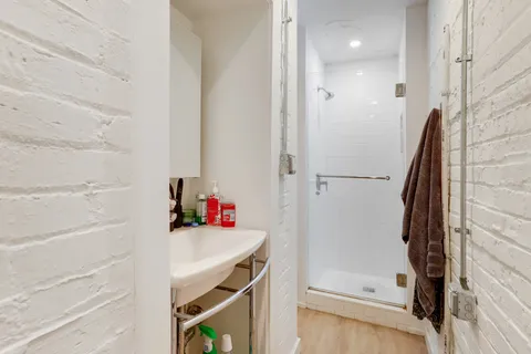 a view of a hallway with entryway