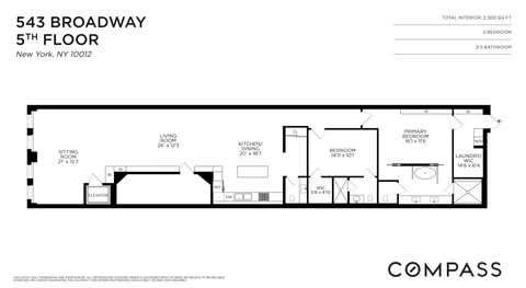 $3,295,000 | 543 Broadway, Unit 6 | SoHo