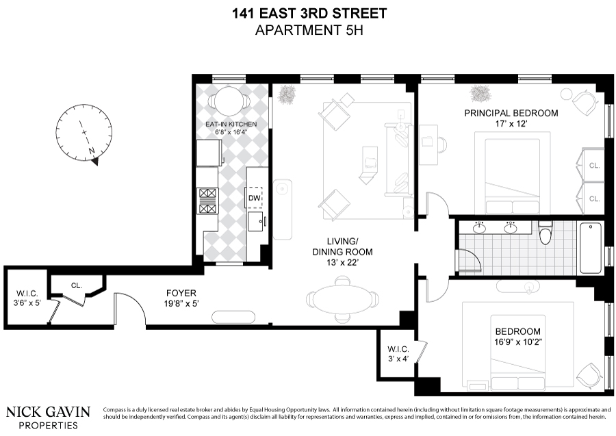 141 East 3rd Street, Unit 5H Manhattan, NY 10009 - Photo 12 of 12 a picture of a book and a white wall