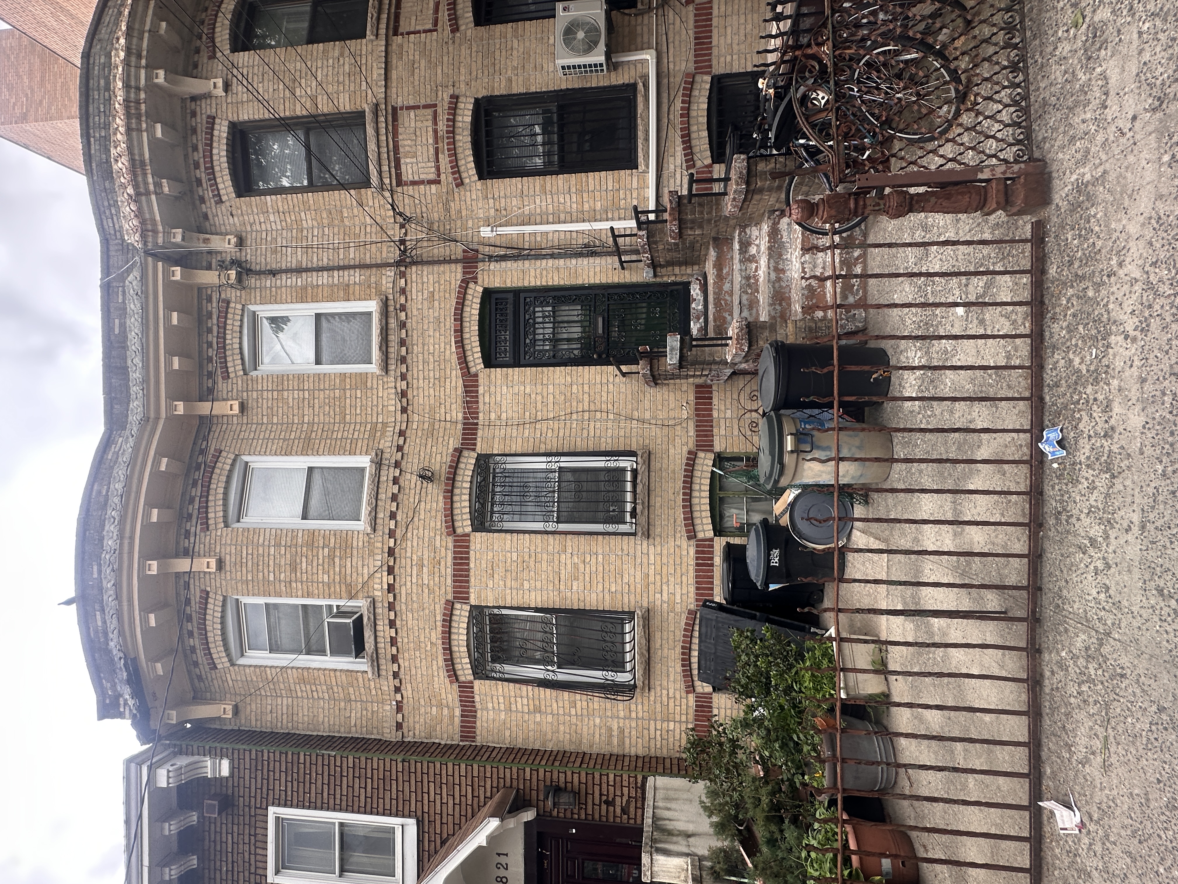 a front view of a house with balcony