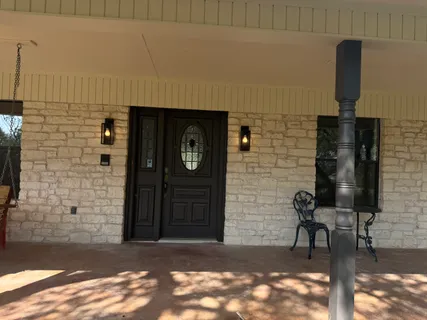 a front view of a house with entryway