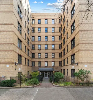 a front view of a building