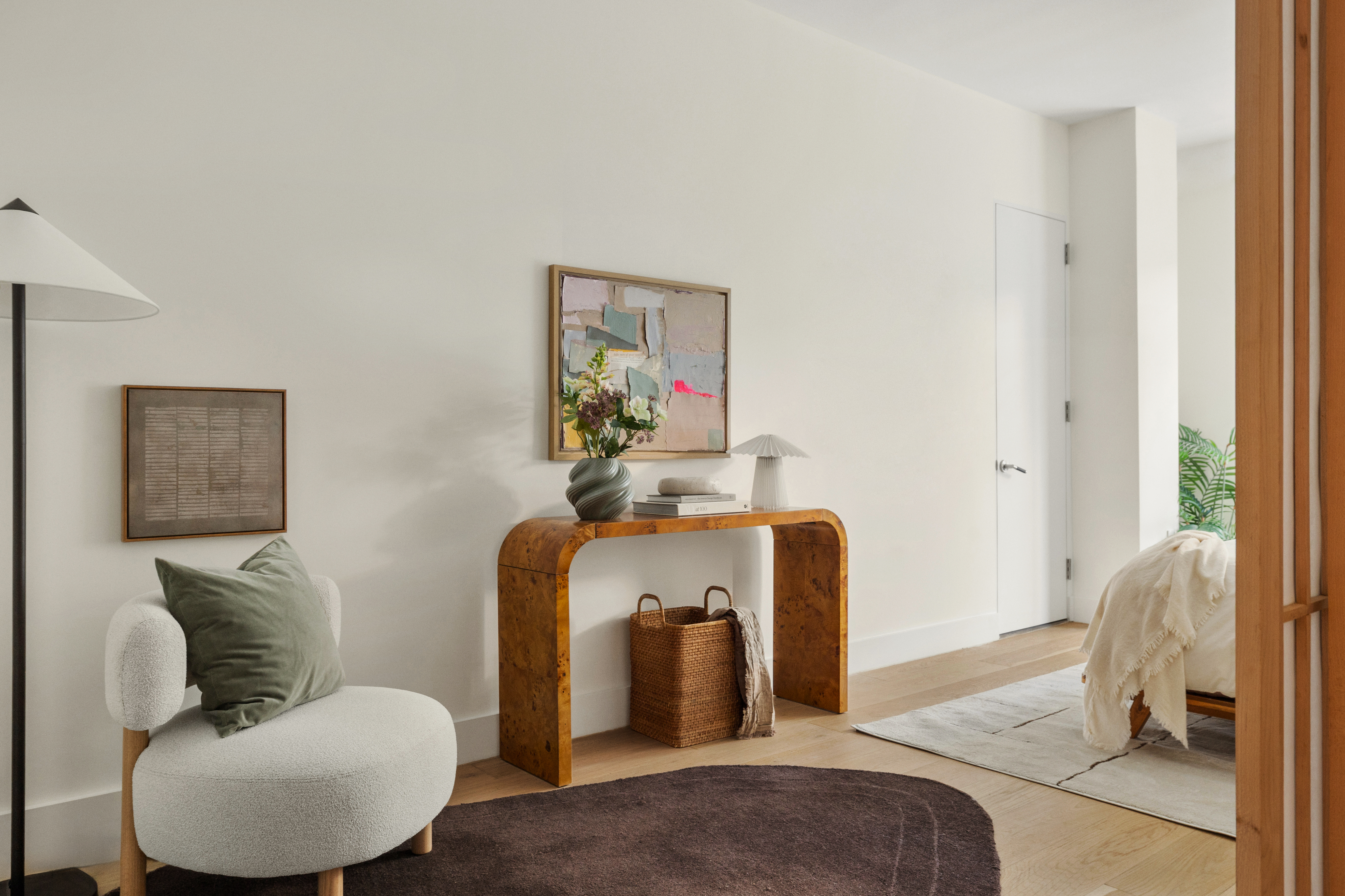 225 14th Street, Unit GARDEN A Brooklyn, NY 11215 - Photo 6 of 13 a living room with furniture and a mirror