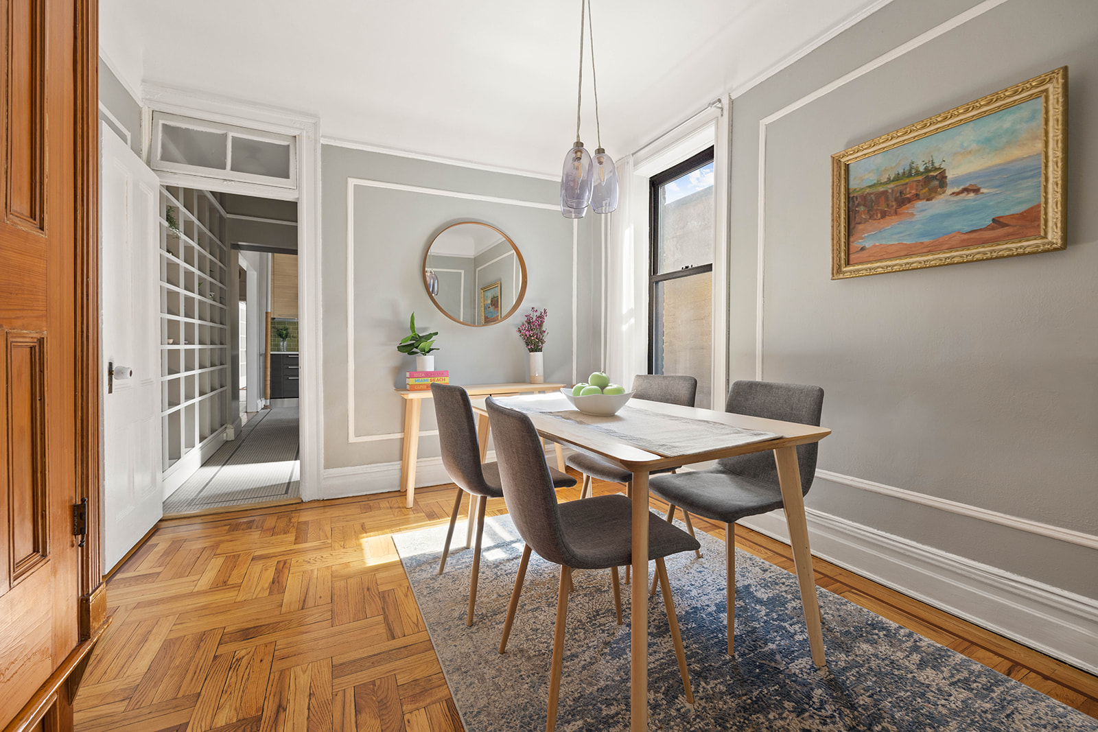457 State Street, Unit 4BC Brooklyn, NY 11217 - Photo 2 of 13 a view of a dining room with furniture window and wooden floor