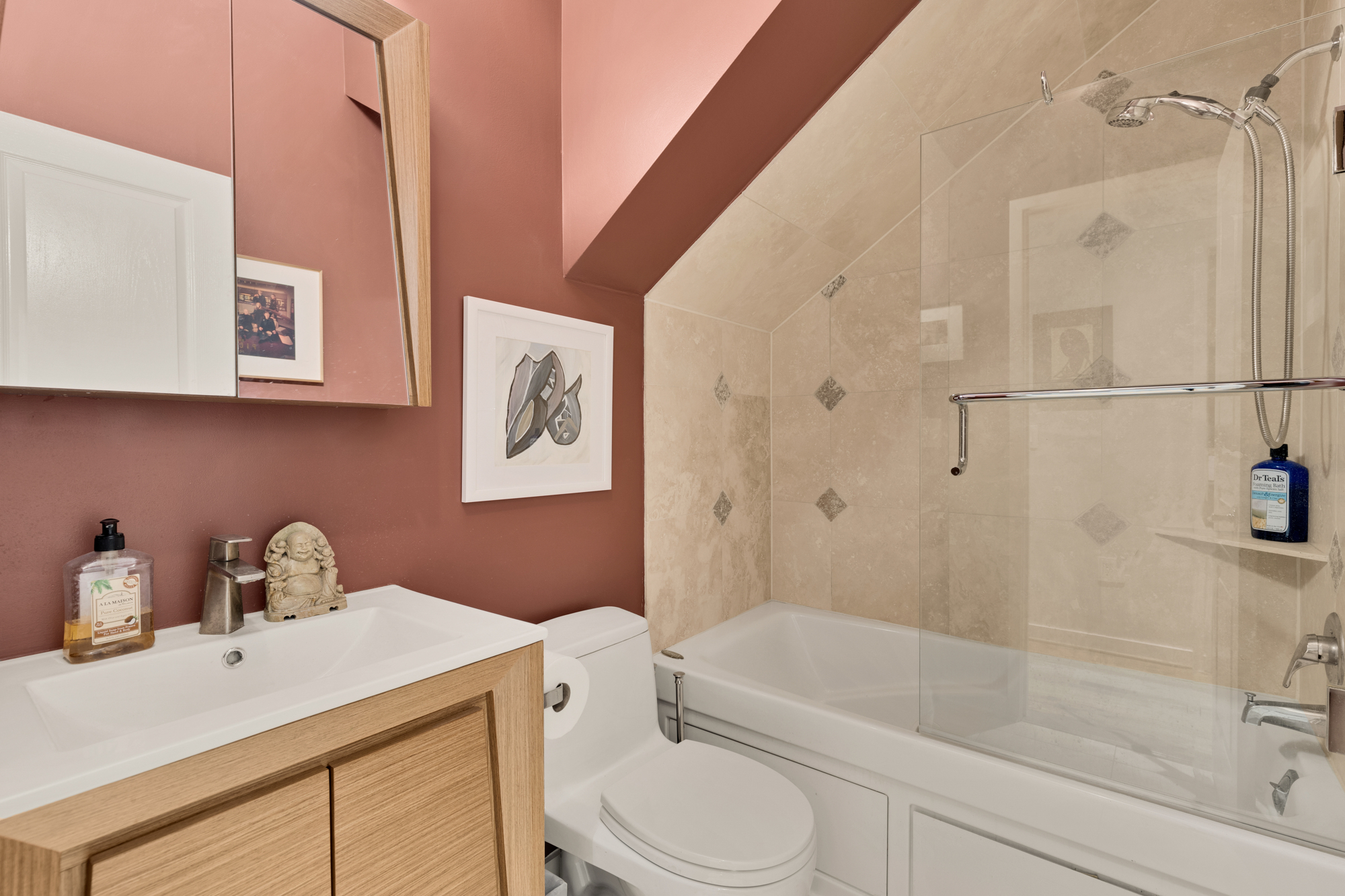 1407 15th Street Northwest, Unit 2 Washington, DC 20005 - Photo 20 of 24 a bathroom with a sink toilet and shower