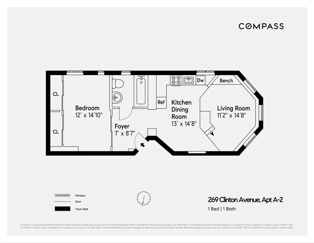$749,999 | 269 Clinton Avenue, Unit A2 | Clinton Hill