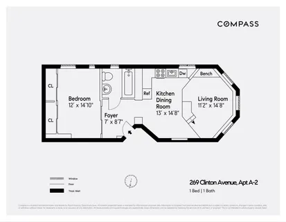 $749,999 | 269 Clinton Avenue, Unit A2 | Clinton Hill