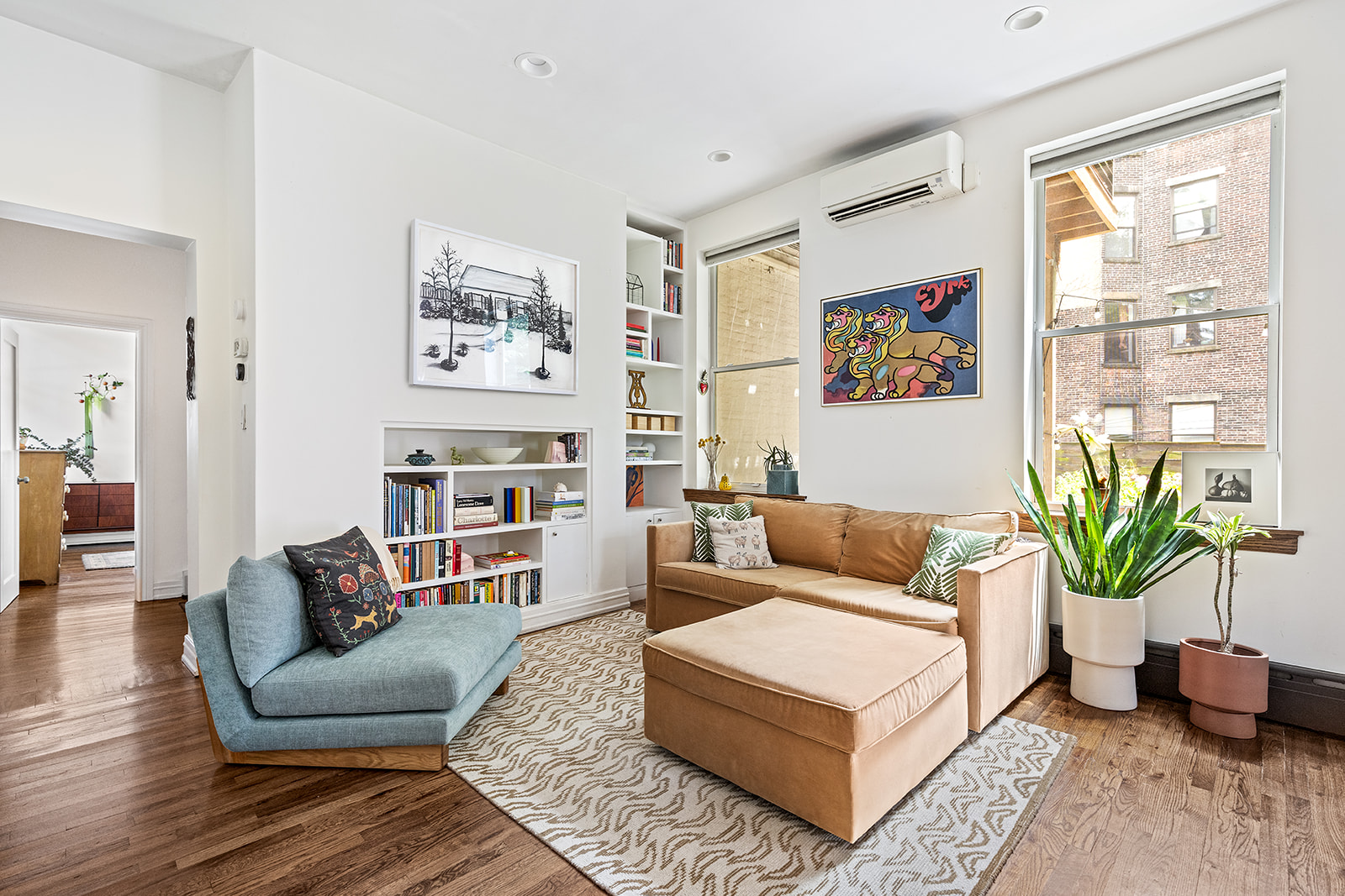 110 Clinton Avenue, Unit 1C Brooklyn, NY 11205 - Photo 3 of 12 a living room with furniture potted plant and window