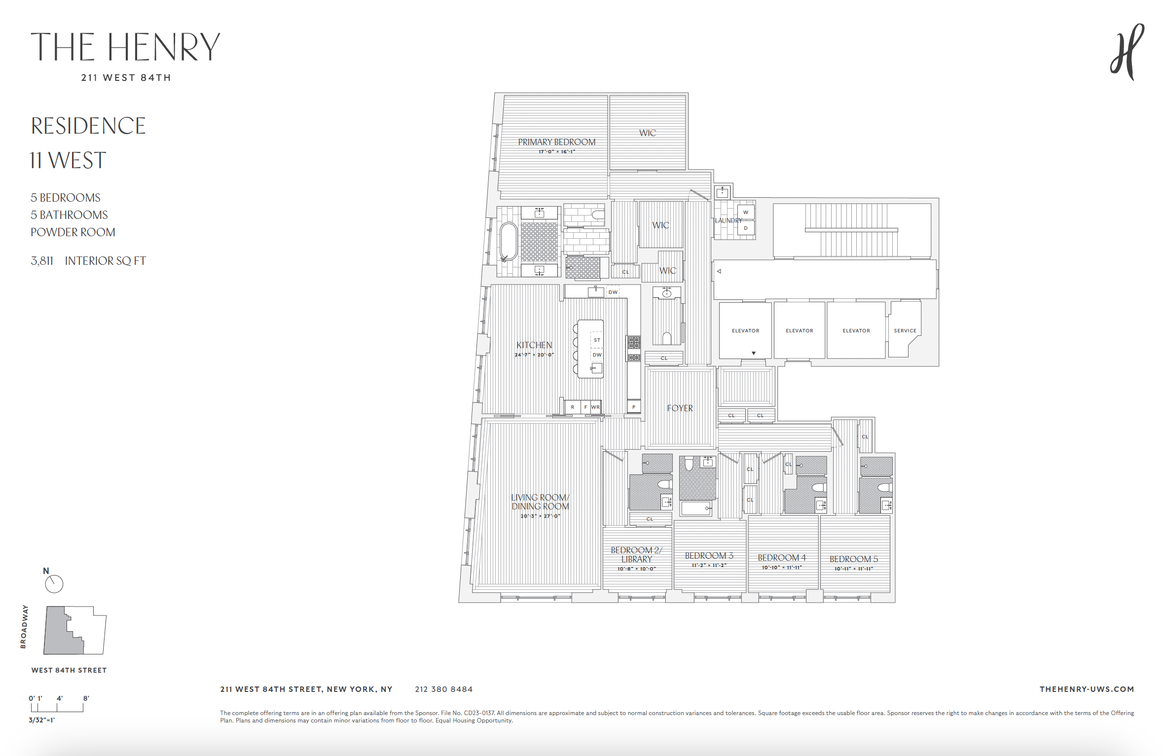 211 West 84th Street, Unit 11WEST Manhattan, NY 10024 - Photo 28 of 28 a picture of a floor plan