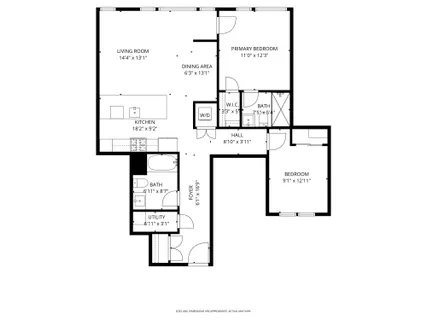 a picture of a bench in front of a wall