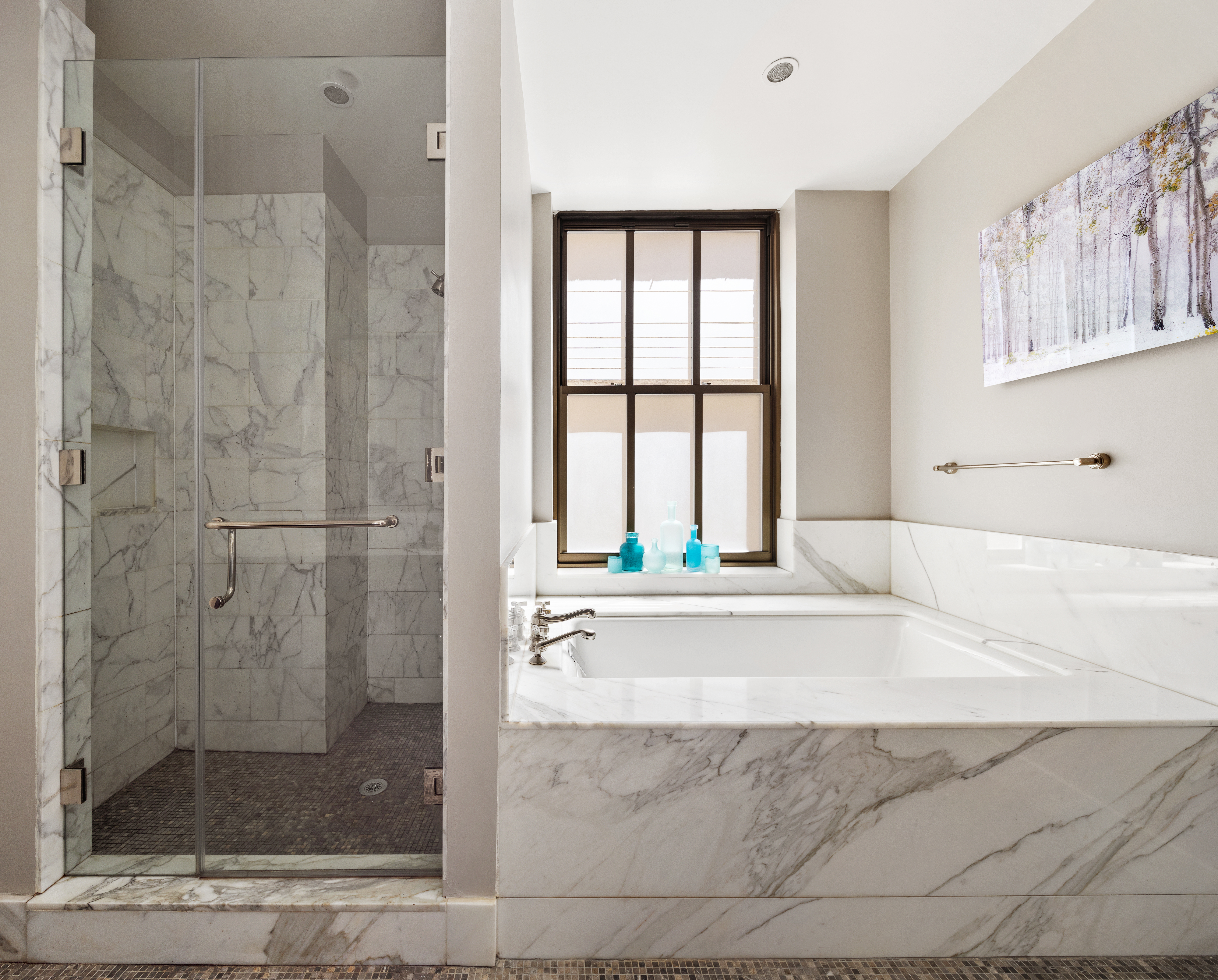 130 West 30th Street, Unit 3B Manhattan, NY 10001 - Photo 11 of 15 a bathroom with a bathtub and a shower