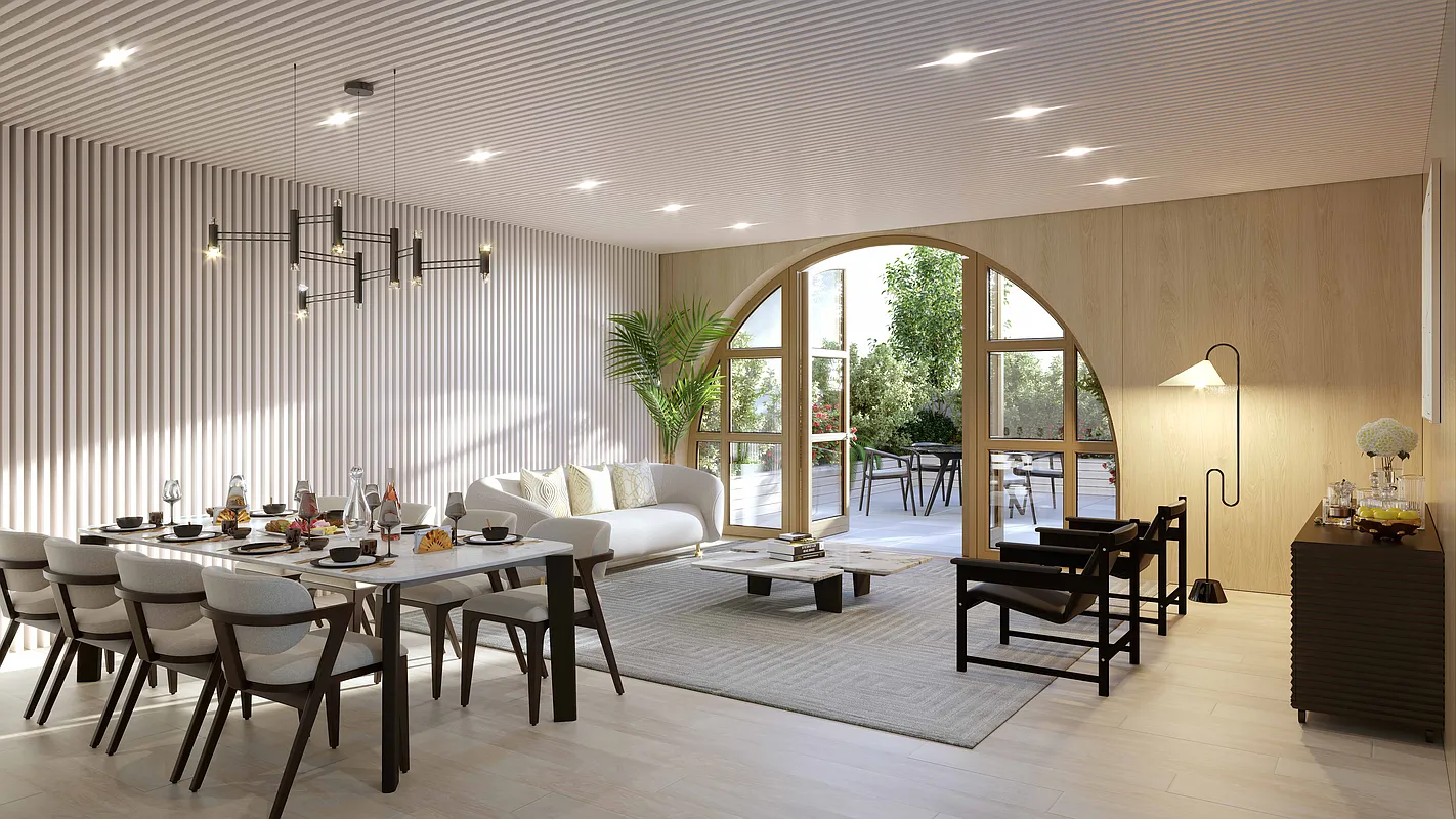 229 9th Street, Unit 601 Brooklyn, NY 11215 - Photo 9 of 13 a living room with furniture and a large window