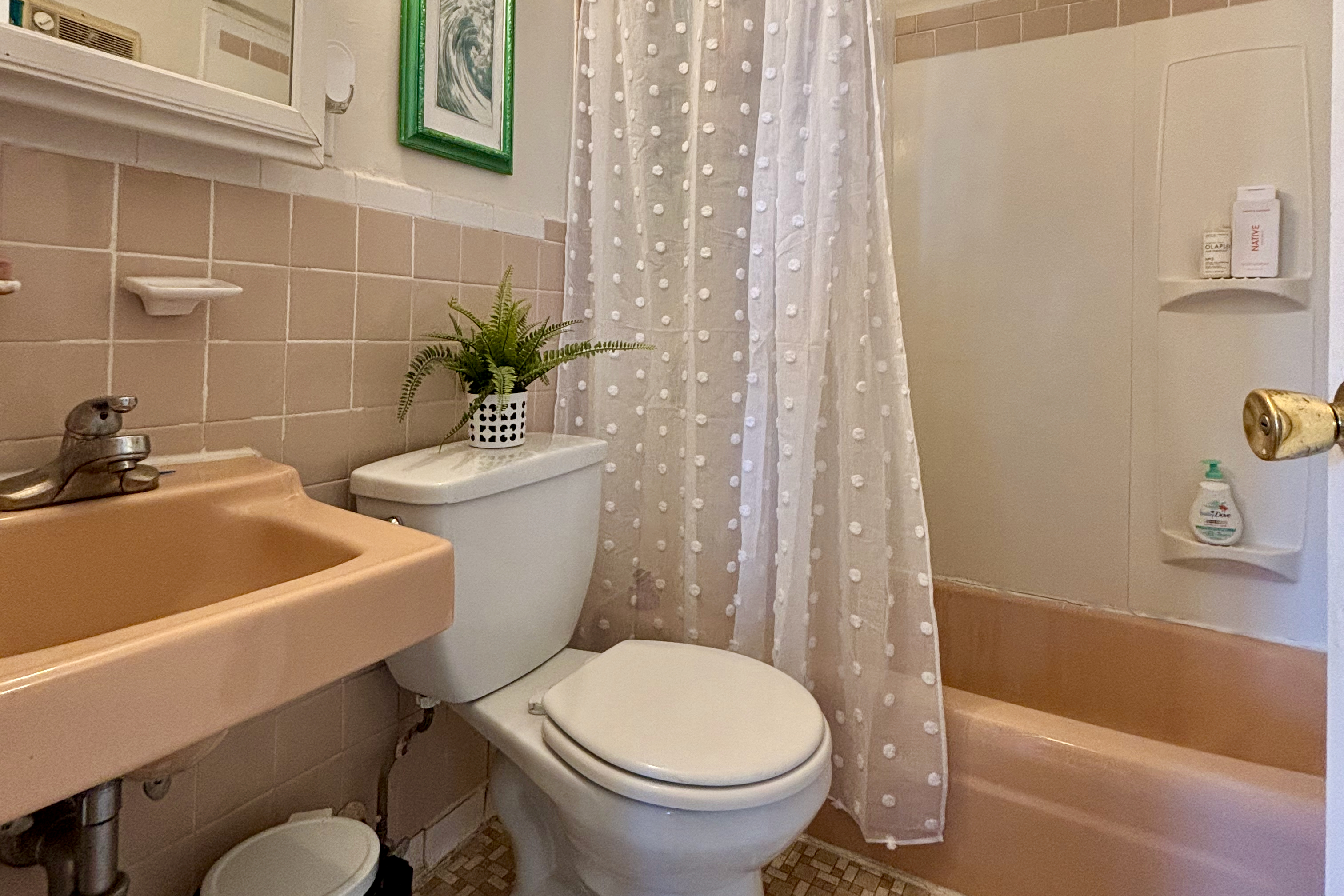197 Calumet Street, Unit 10 Boston, MA 02120 - Photo 6 of 10 a bath room with a toilet a sink and a bath tub