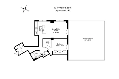 $1,385,000 | 133 Water Street, Unit 4E | DUMBO