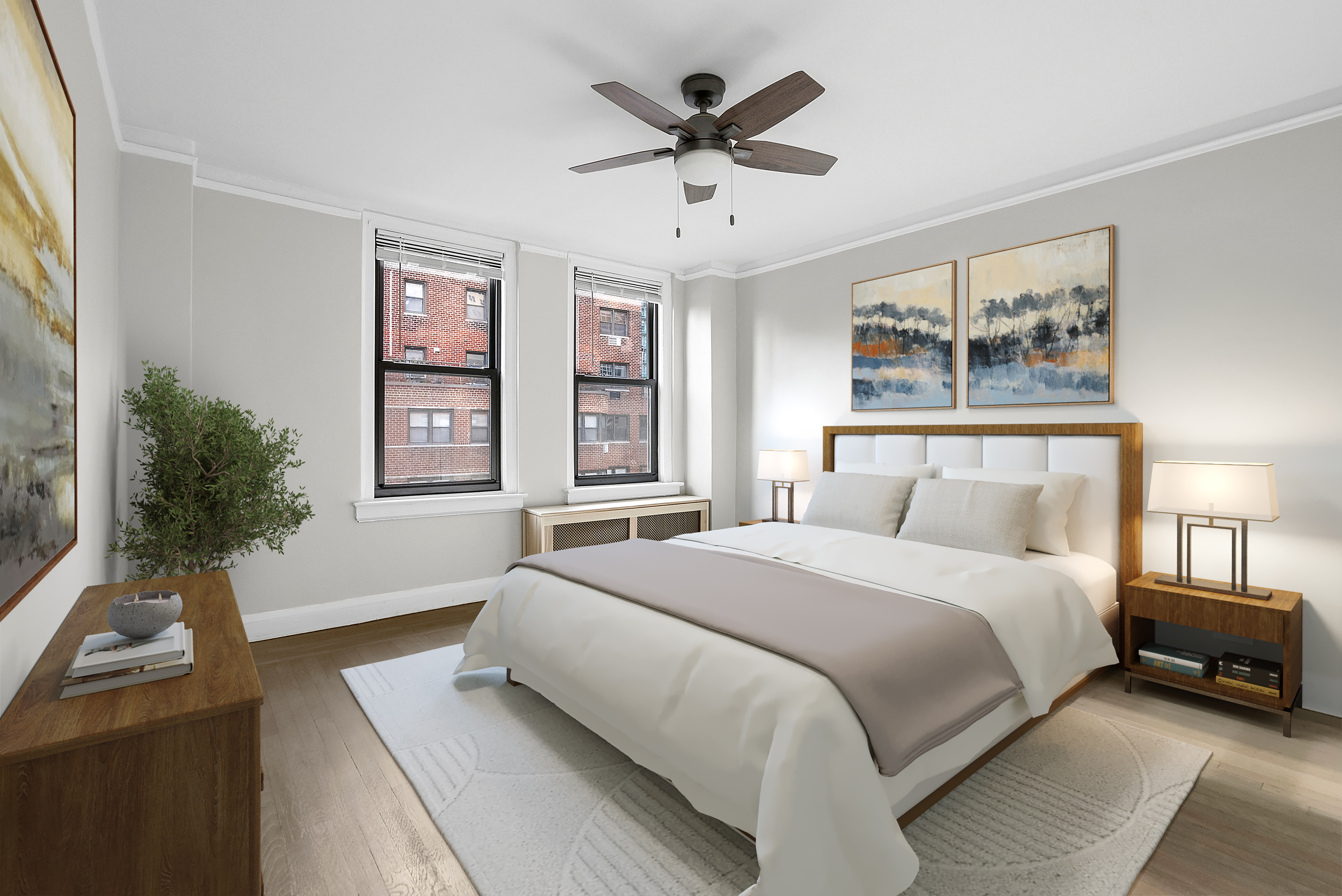 321 East 54th Street, Unit 10B Manhattan, NY 10022 - Photo 6 of 13 a bedroom with a large bed and a window