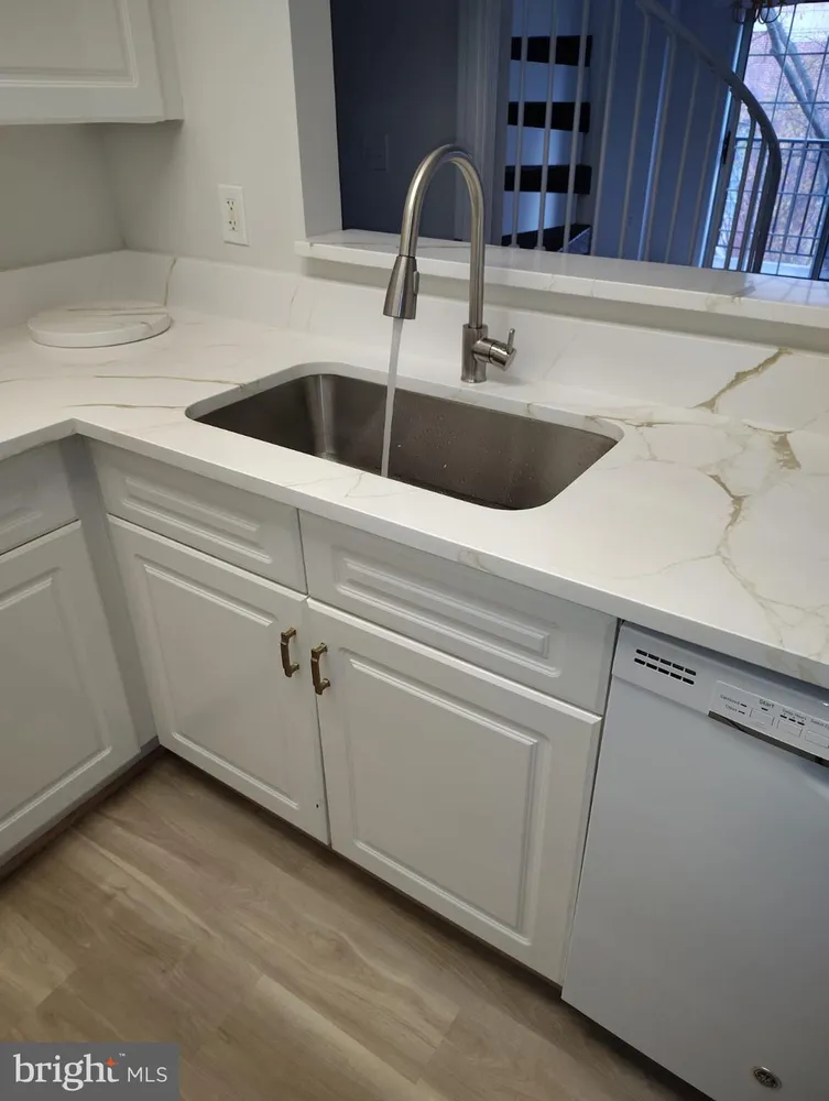 a close view of a sink and tap