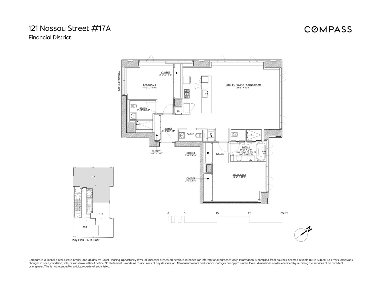 $2,300,000 | 121 Nassau Street, Unit 17A | Financial District
