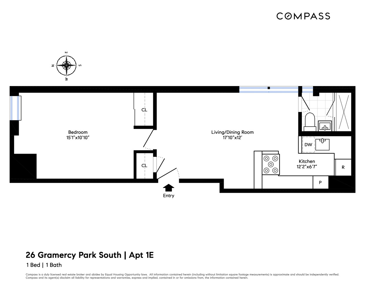 26 Gramercy Park South, Unit 1E Manhattan, NY 10003 - Photo 10 of 10 a picture of a living room with a white wall and a painting