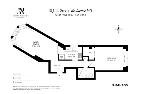 $1,695,000 | 31 Jane Street, Unit 16G | West Village