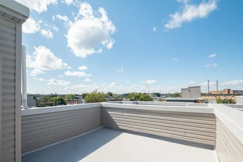 a view of terrace with city view