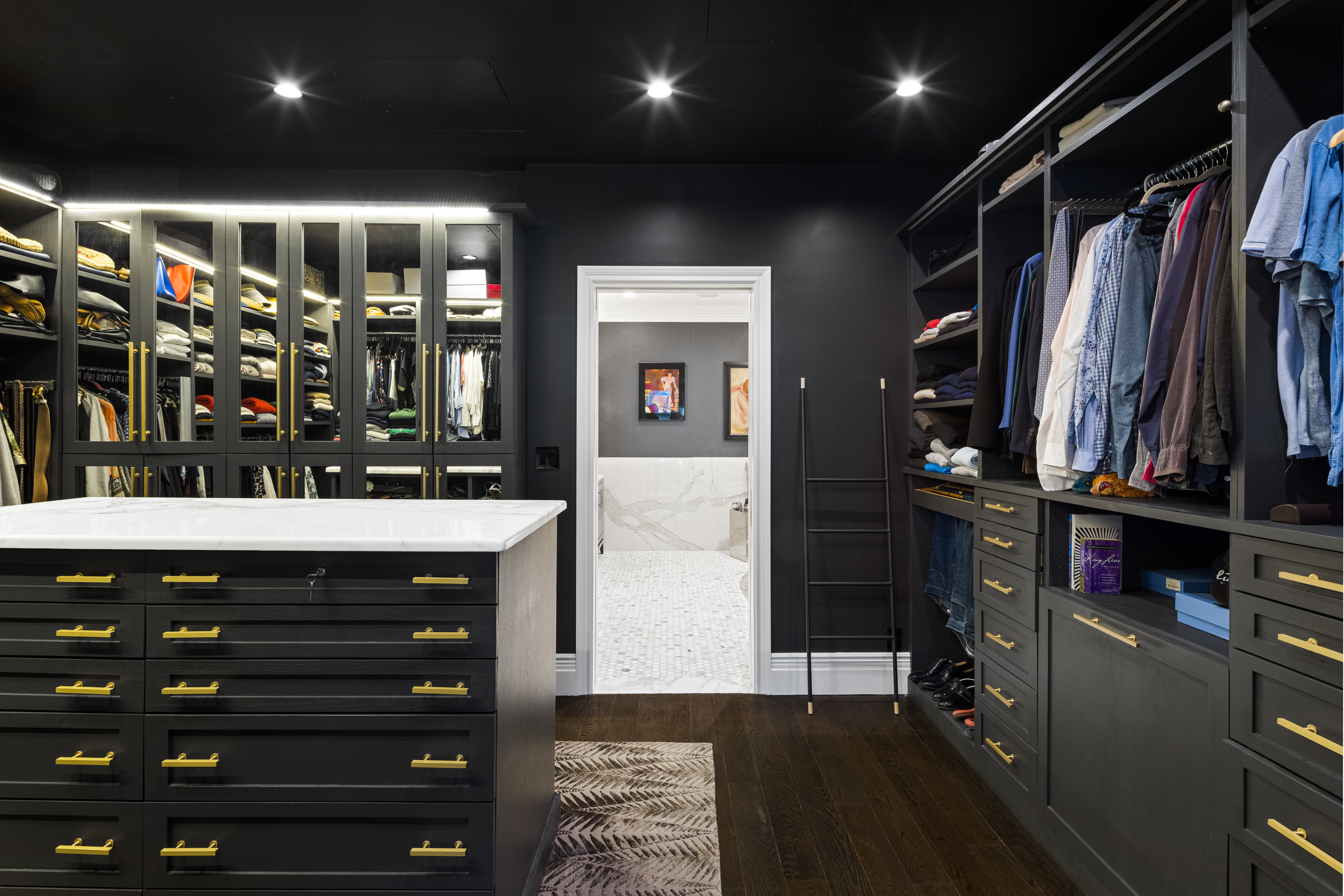 30 Crosby Street, Unit 5B Manhattan, NY 10013 - Photo 15 of 19 a bathroom with a sink vanity and a mirror
