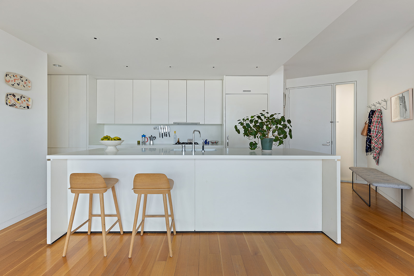 1 Grand Army Plaza, Unit 5C Brooklyn, NY 11238 - Photo 3 of 17 a view of kitchen with wooden floor