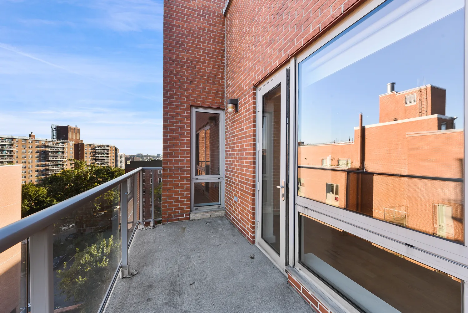 a view of balcony with city view